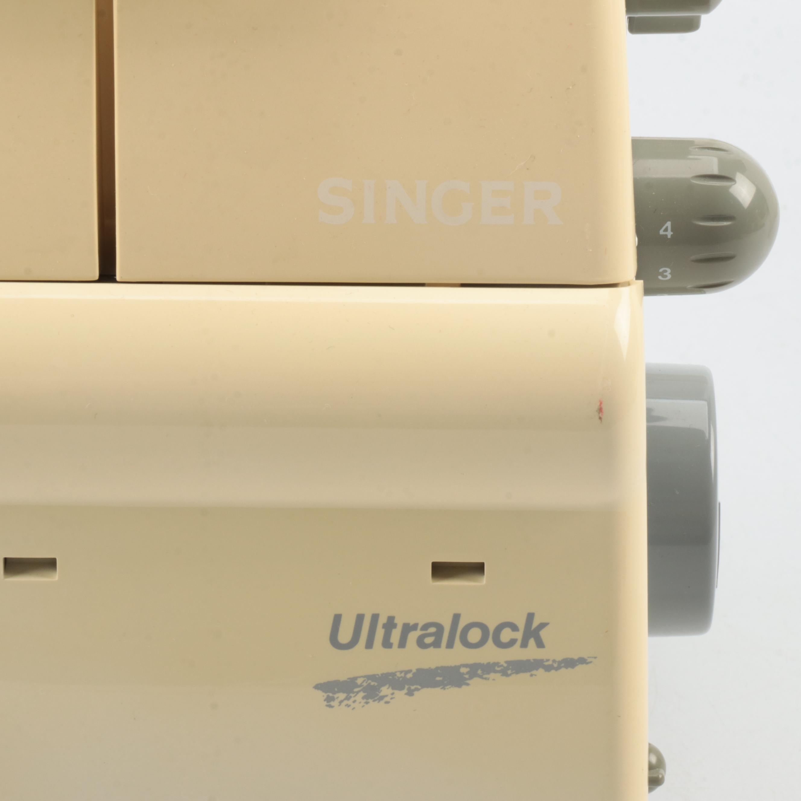Singer Ultralock Serger, Model 14U554, with Accessories