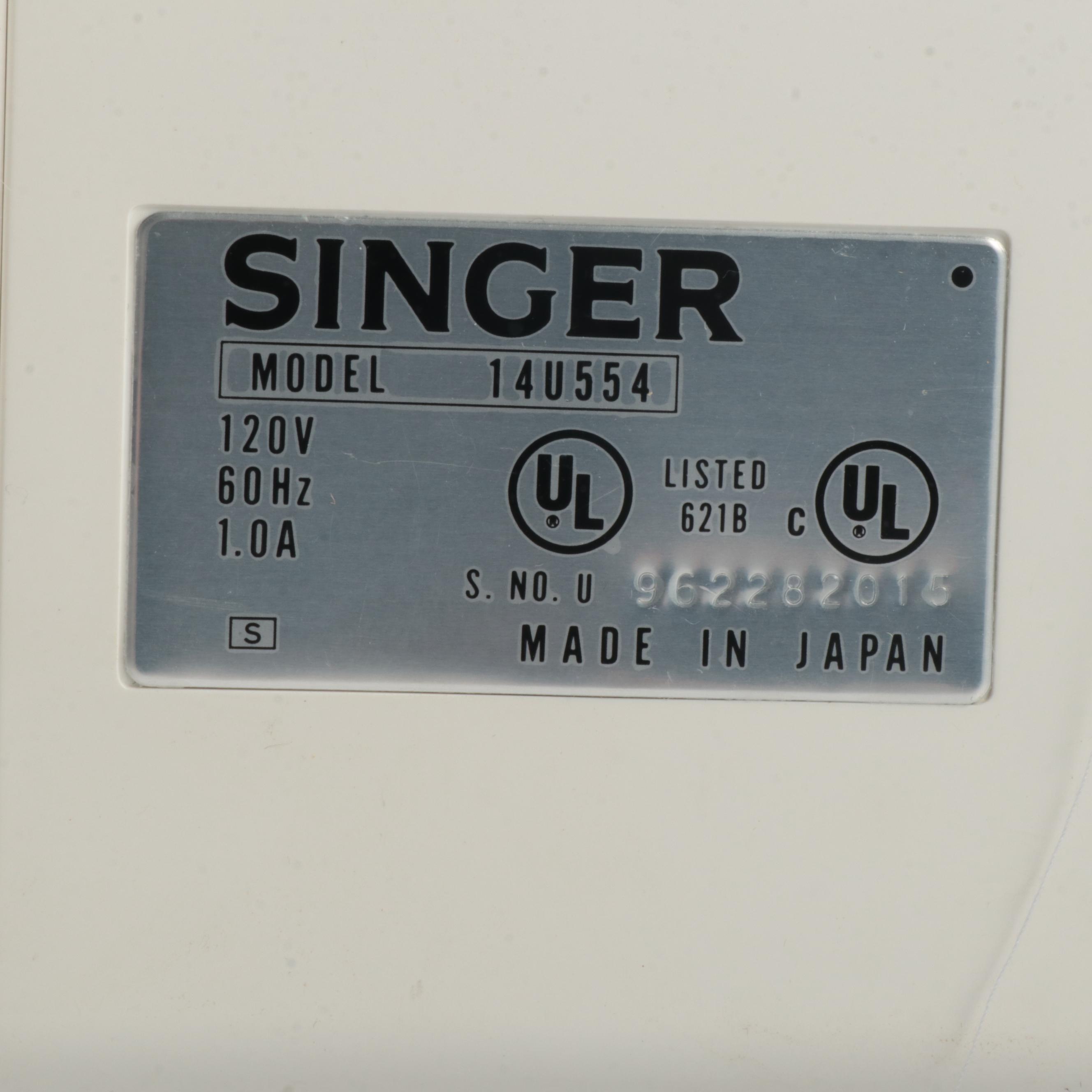Singer Ultralock Serger, Model 14U554, with Accessories