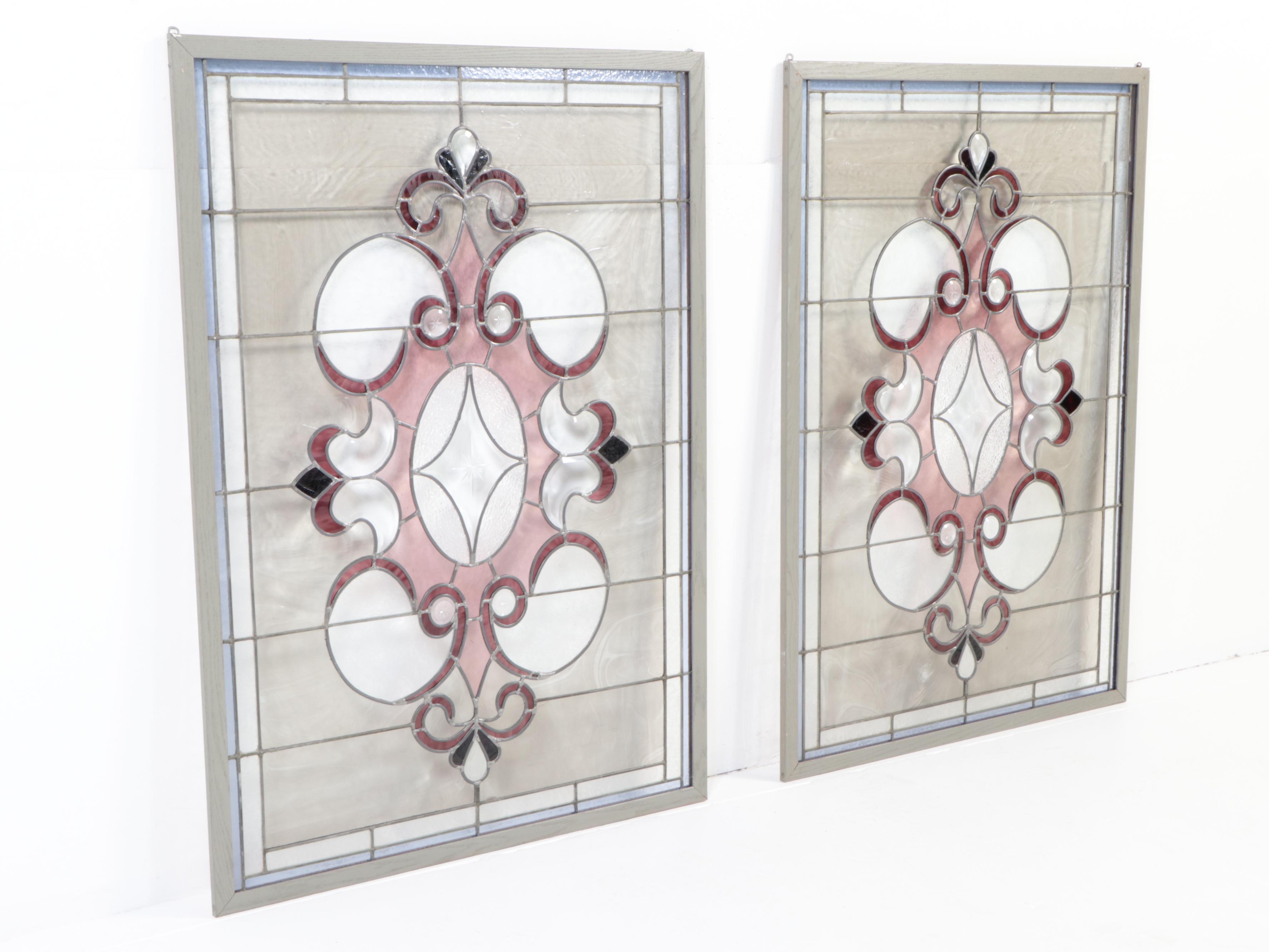 Two Arts and Crafts Style Stained Glass Windows