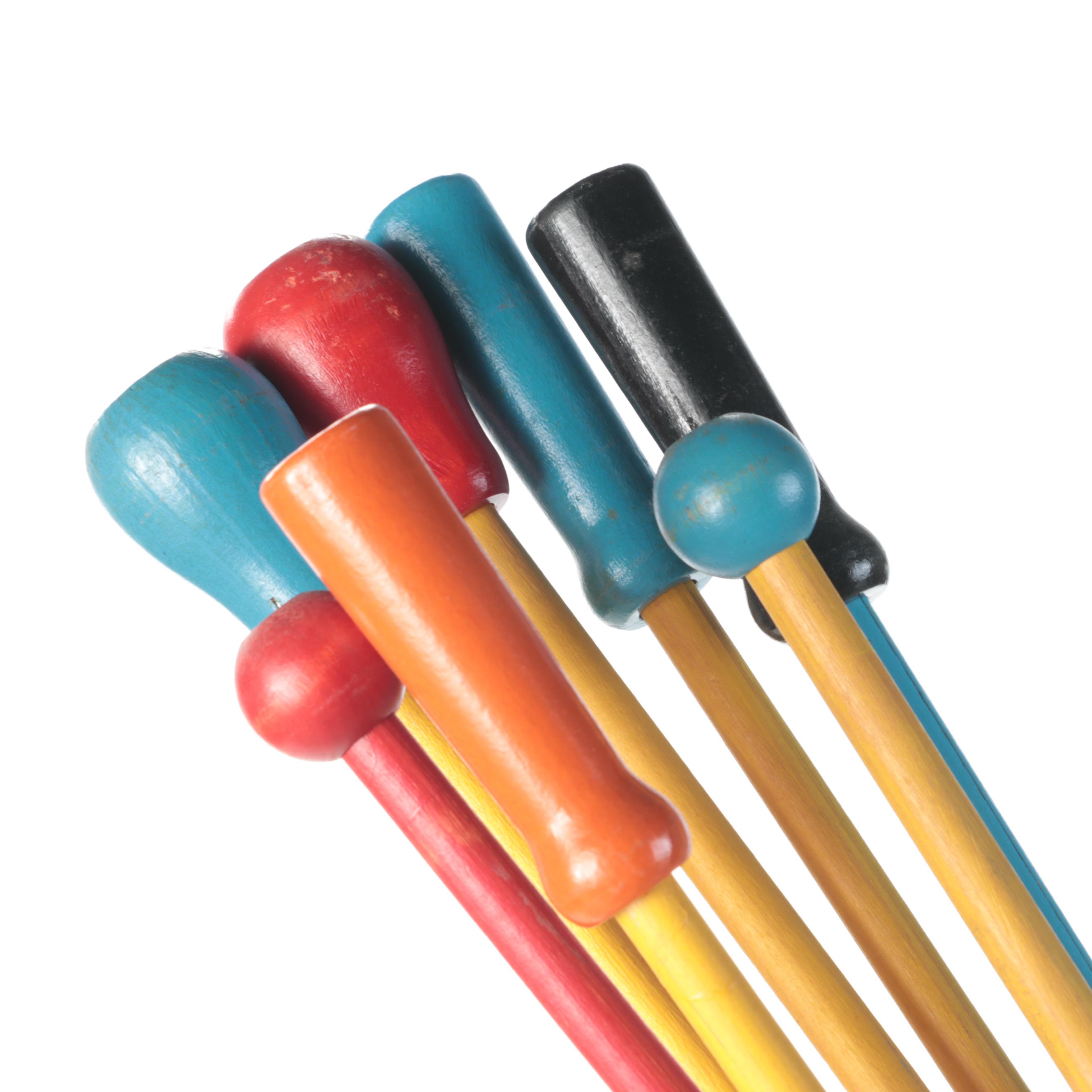 PaintedWood Carnival Canes, Mid20th Century EBTH