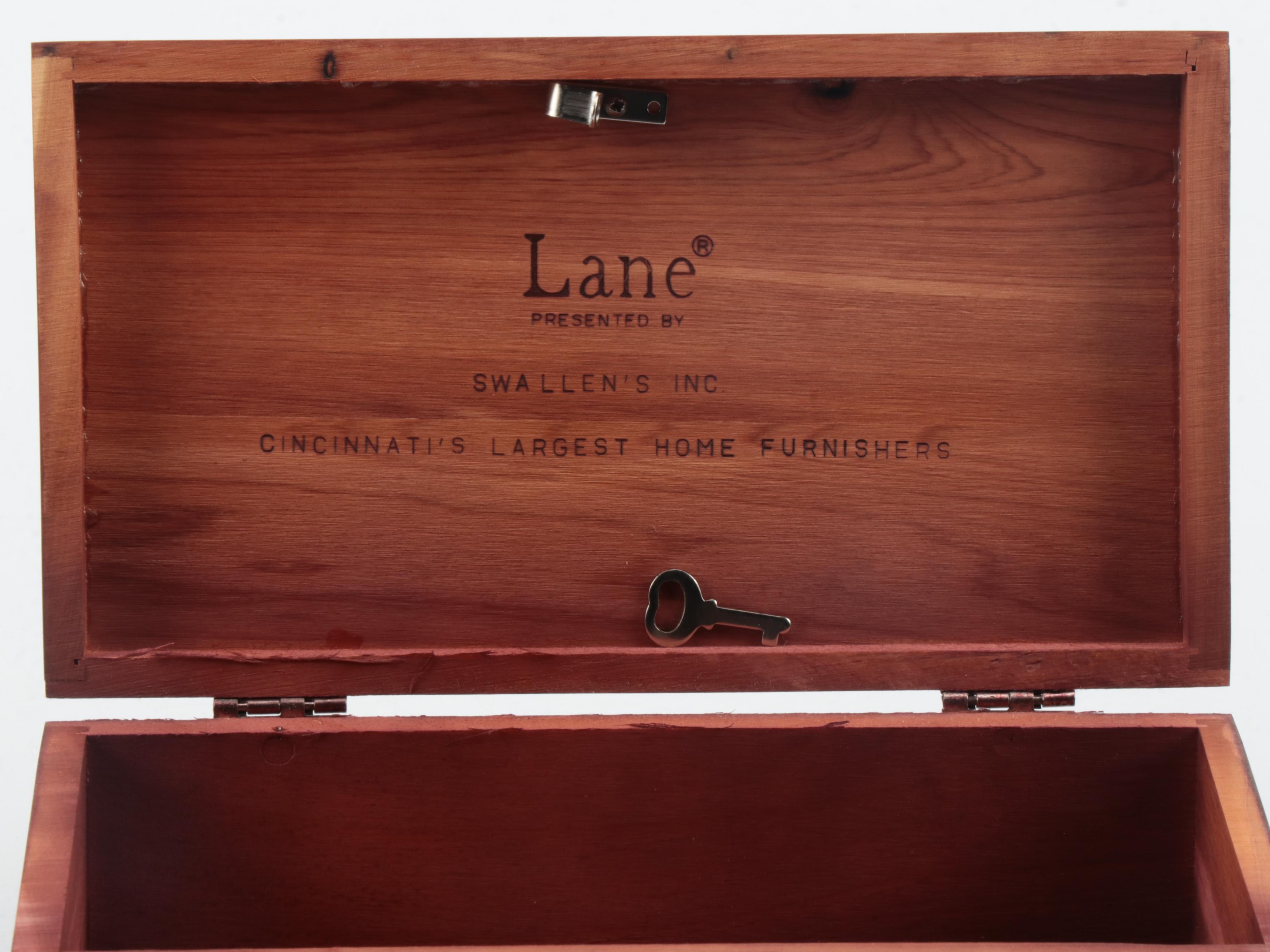 Lane Cedar Lock Boxes with German Barometer