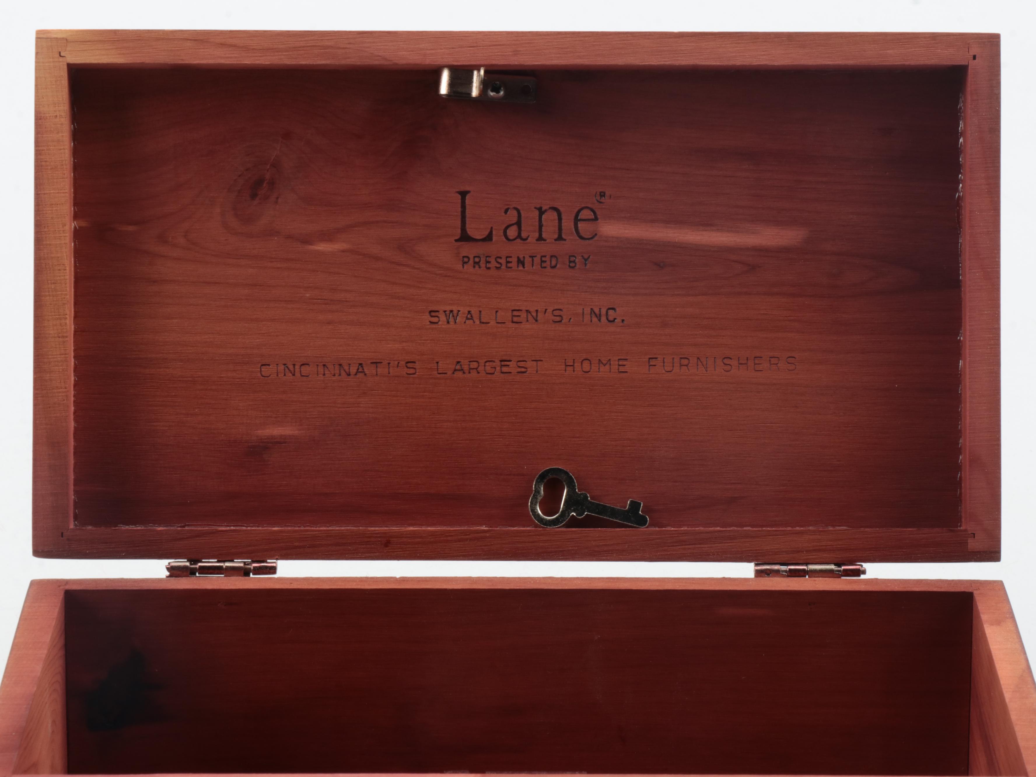Lane Cedar Lock Boxes with German Barometer