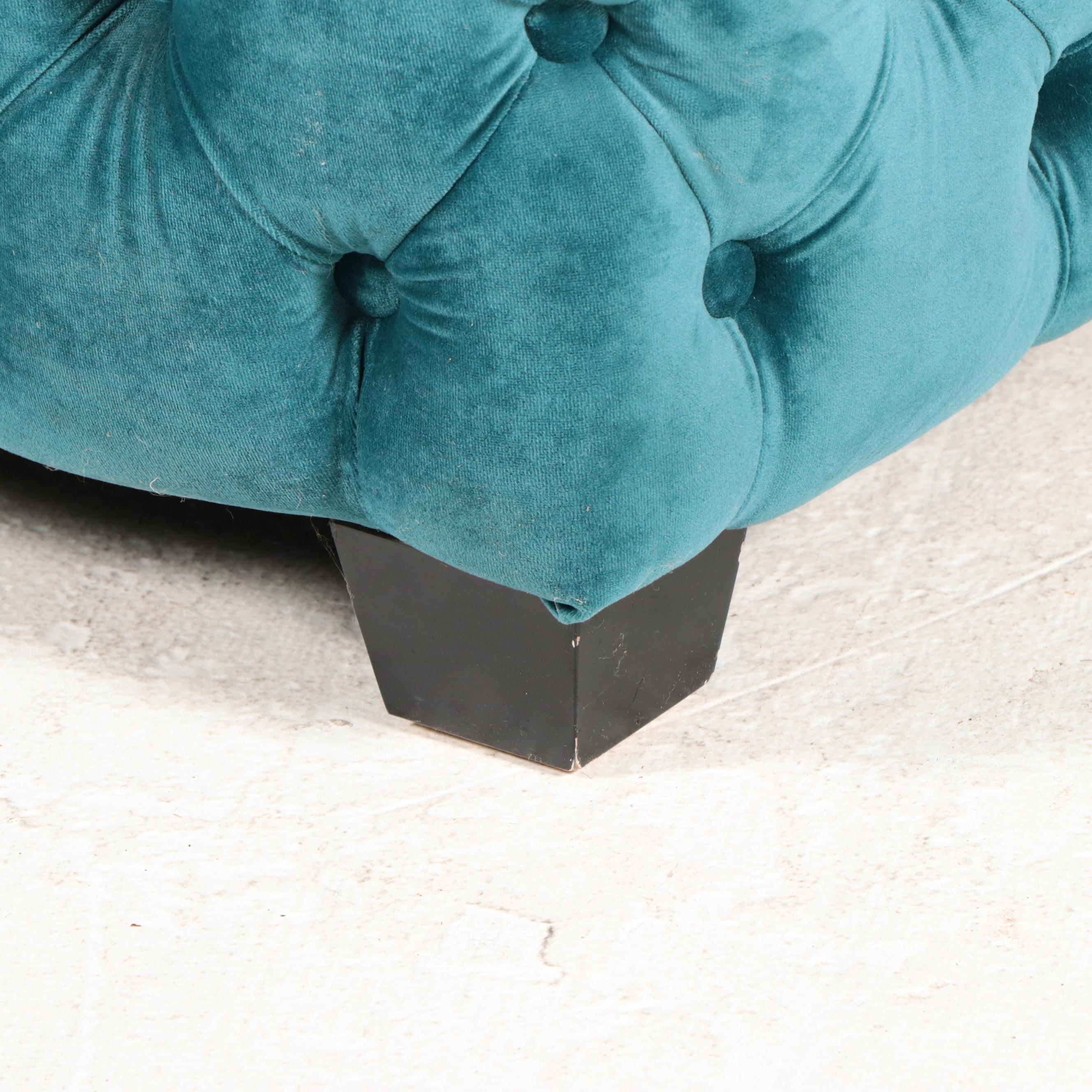 Noble House Home Furnishings Button-Tufted Ottoman