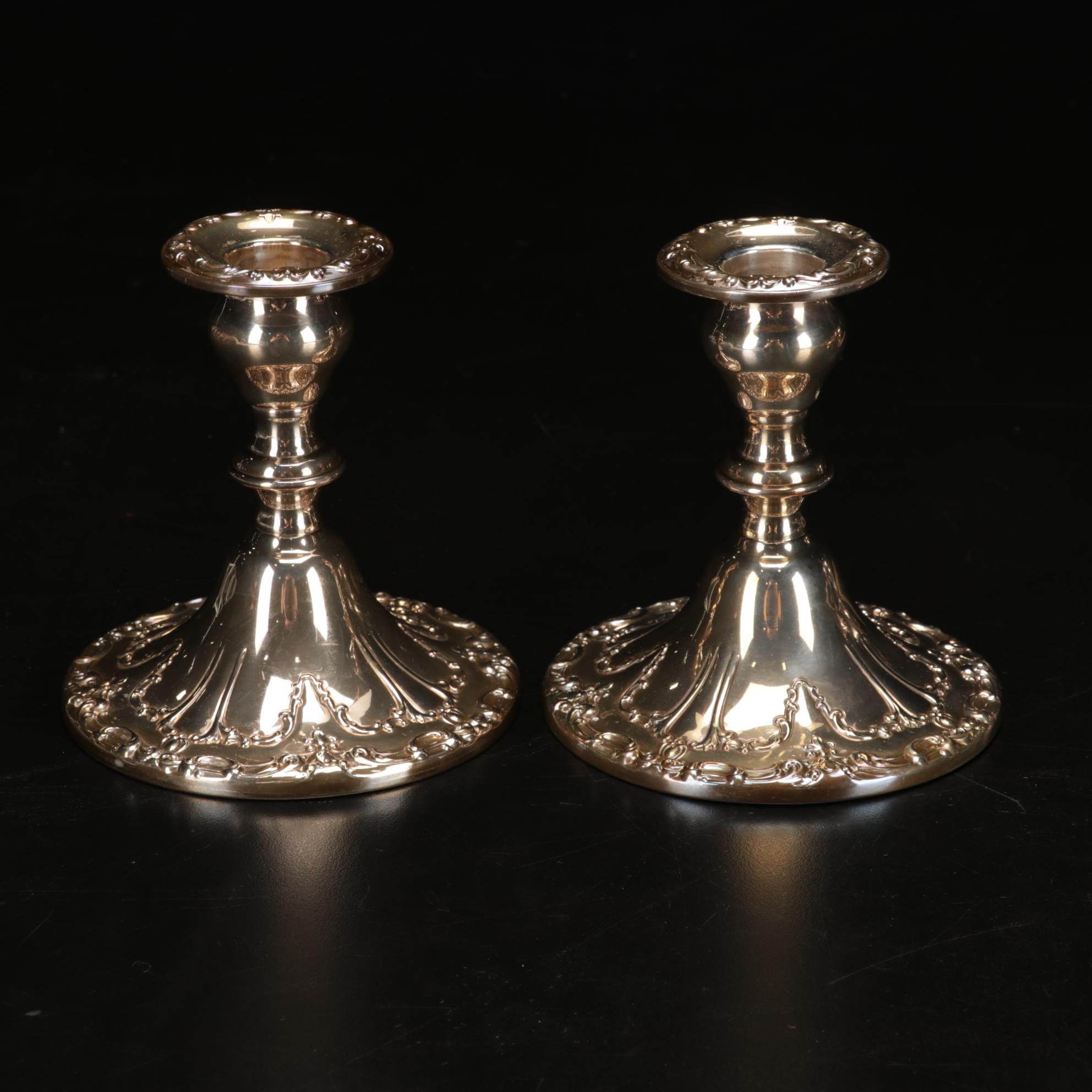 Gorham, Godinger, Rockford and Other Silverplate Candlesticks and Tableware