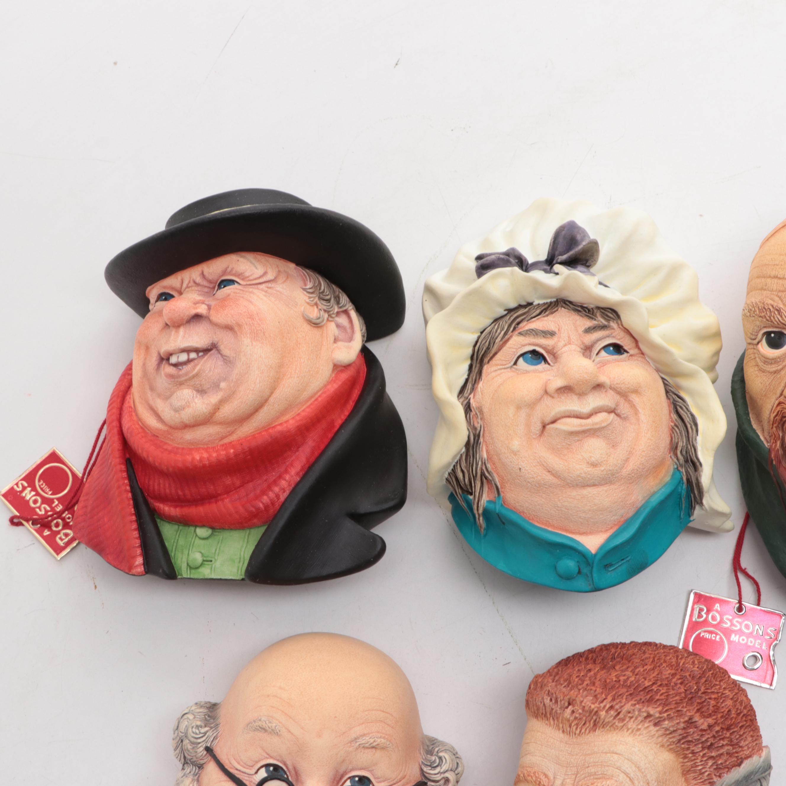 Bossons Plaster Charles Dickens Character Wall Hangings