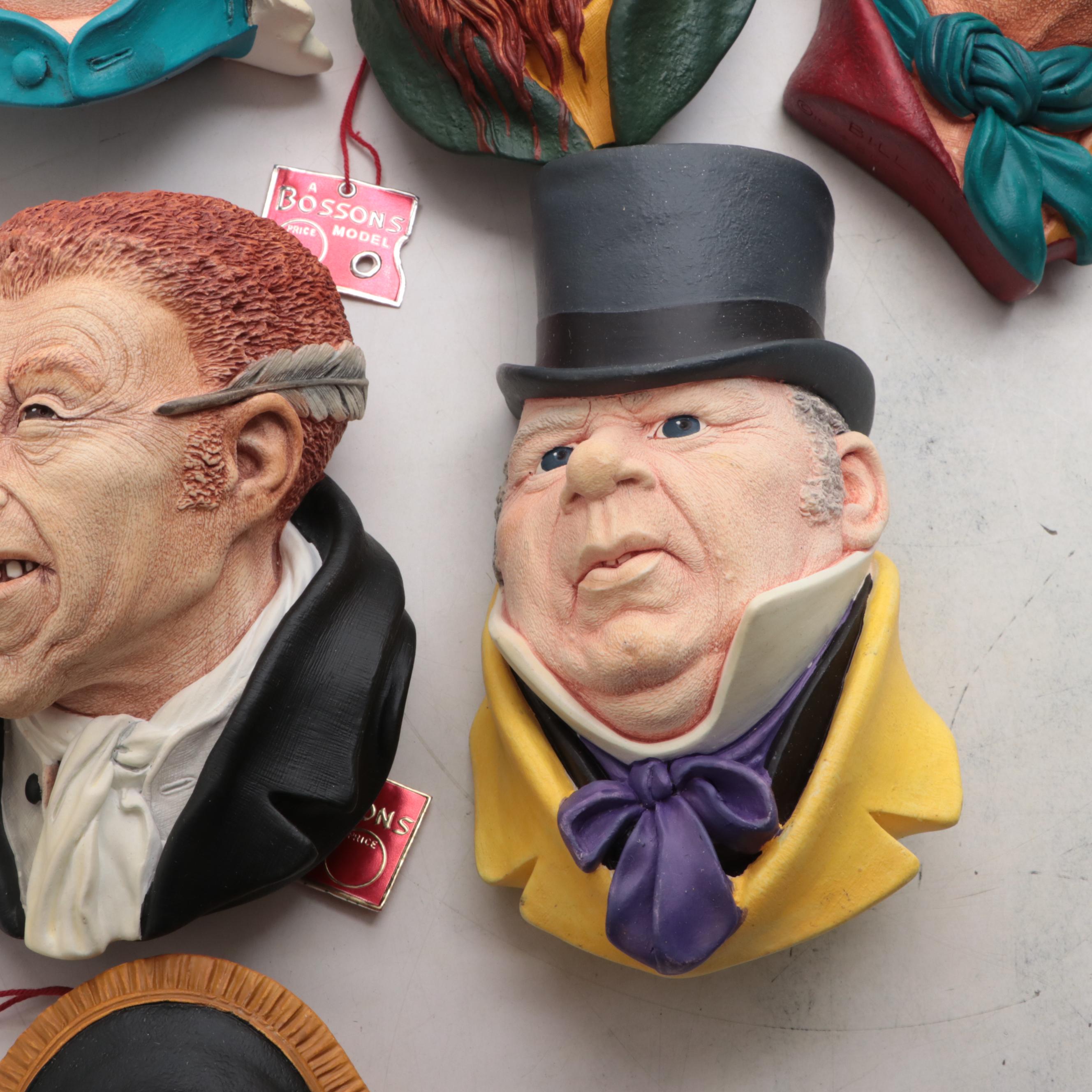 Bossons Plaster Charles Dickens Character Wall Hangings