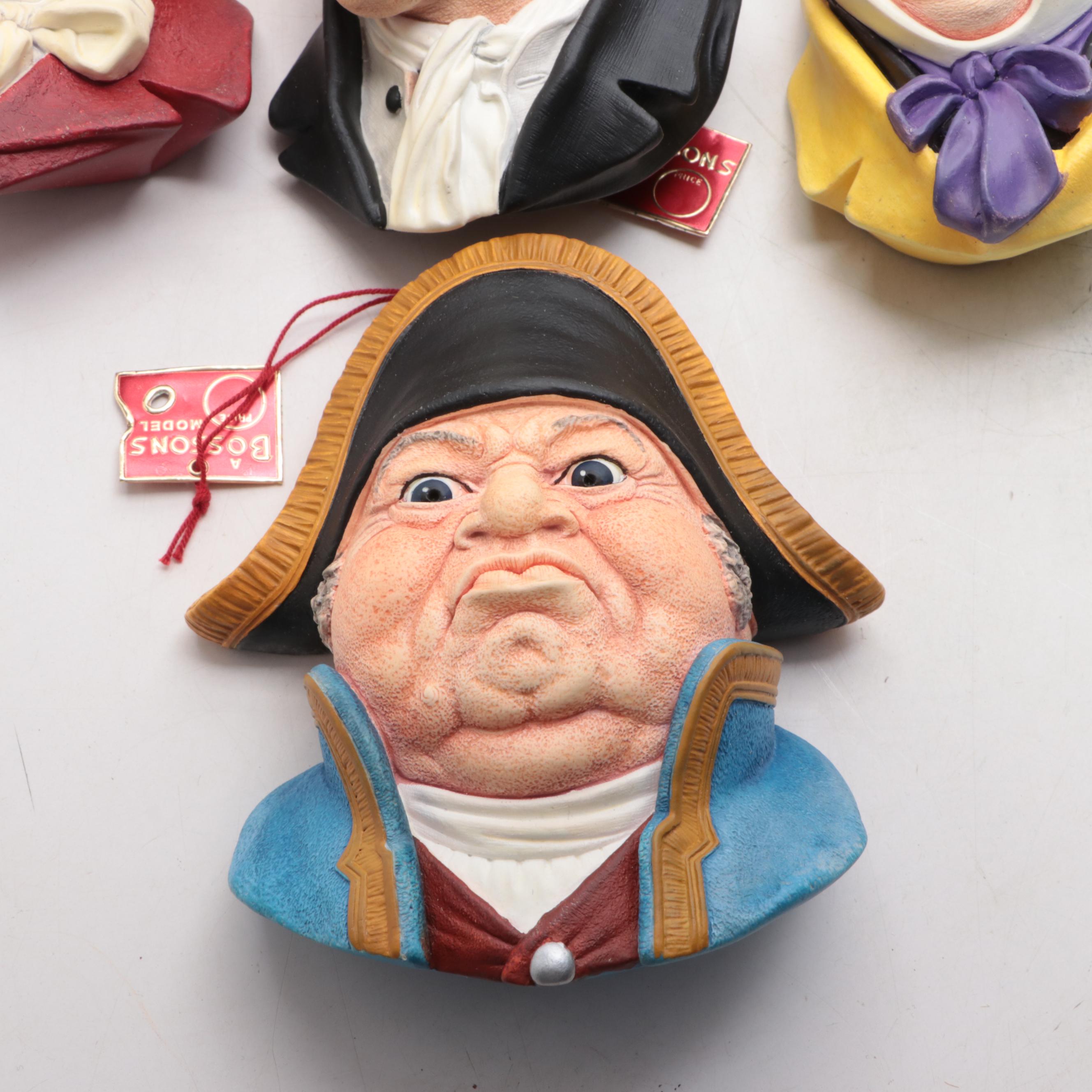 Bossons Plaster Charles Dickens Character Wall Hangings