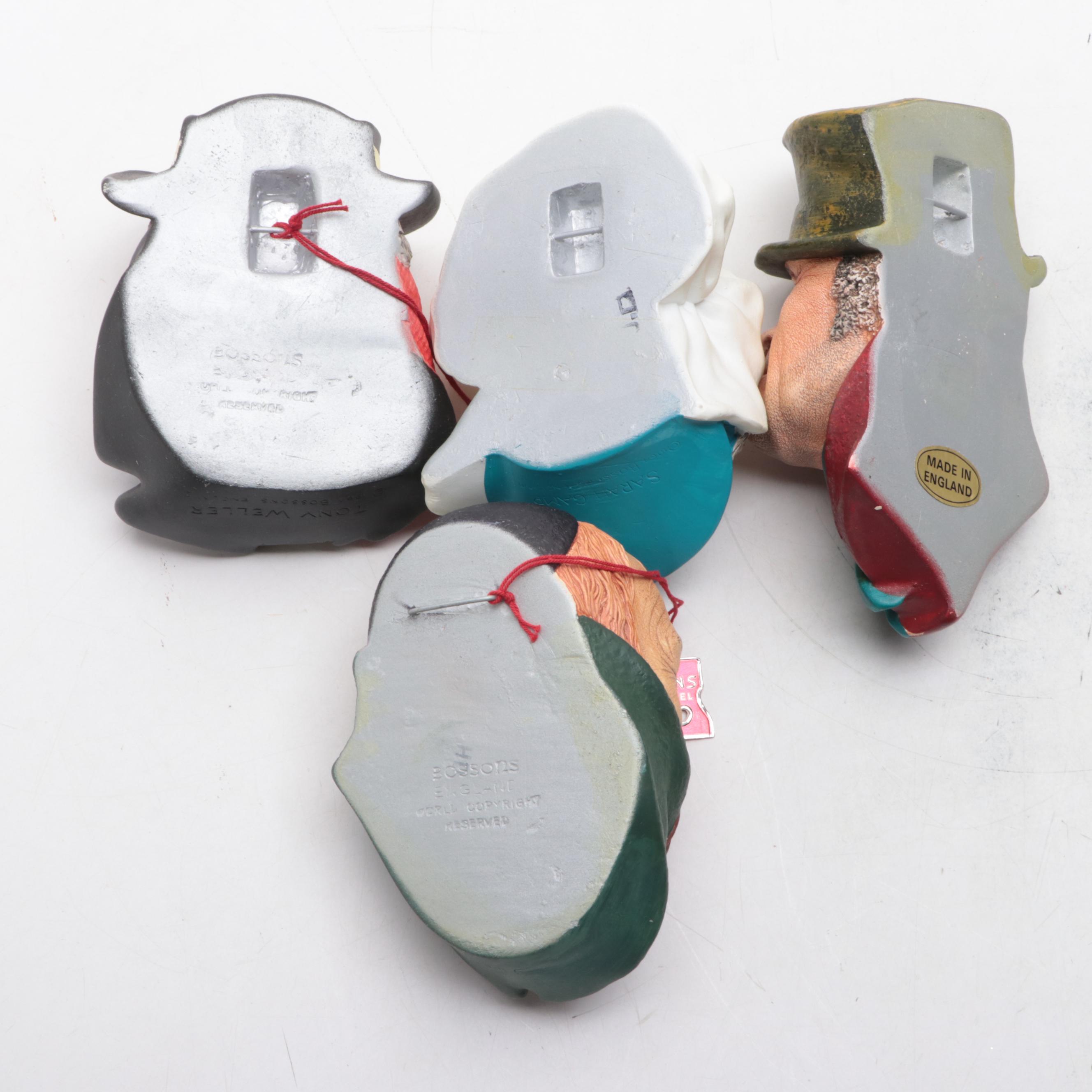 Bossons Plaster Charles Dickens Character Wall Hangings