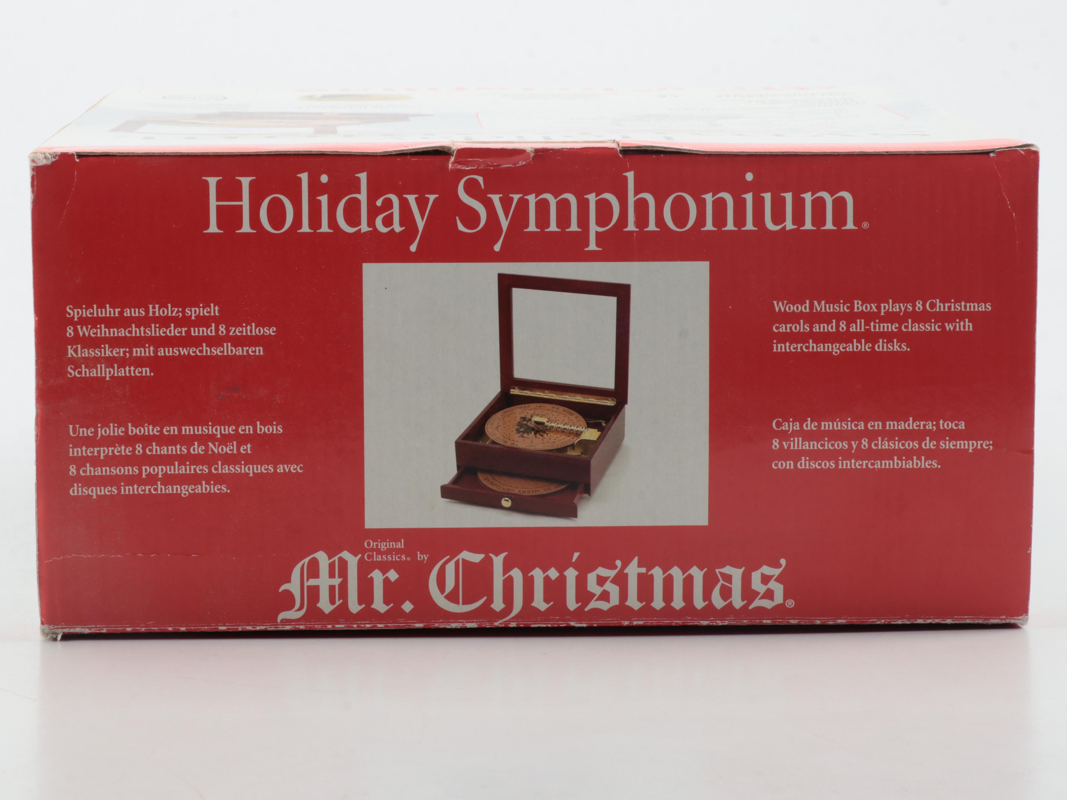 Mr. Christmas Holiday Symphonium Music Box with Interchangeable Disks