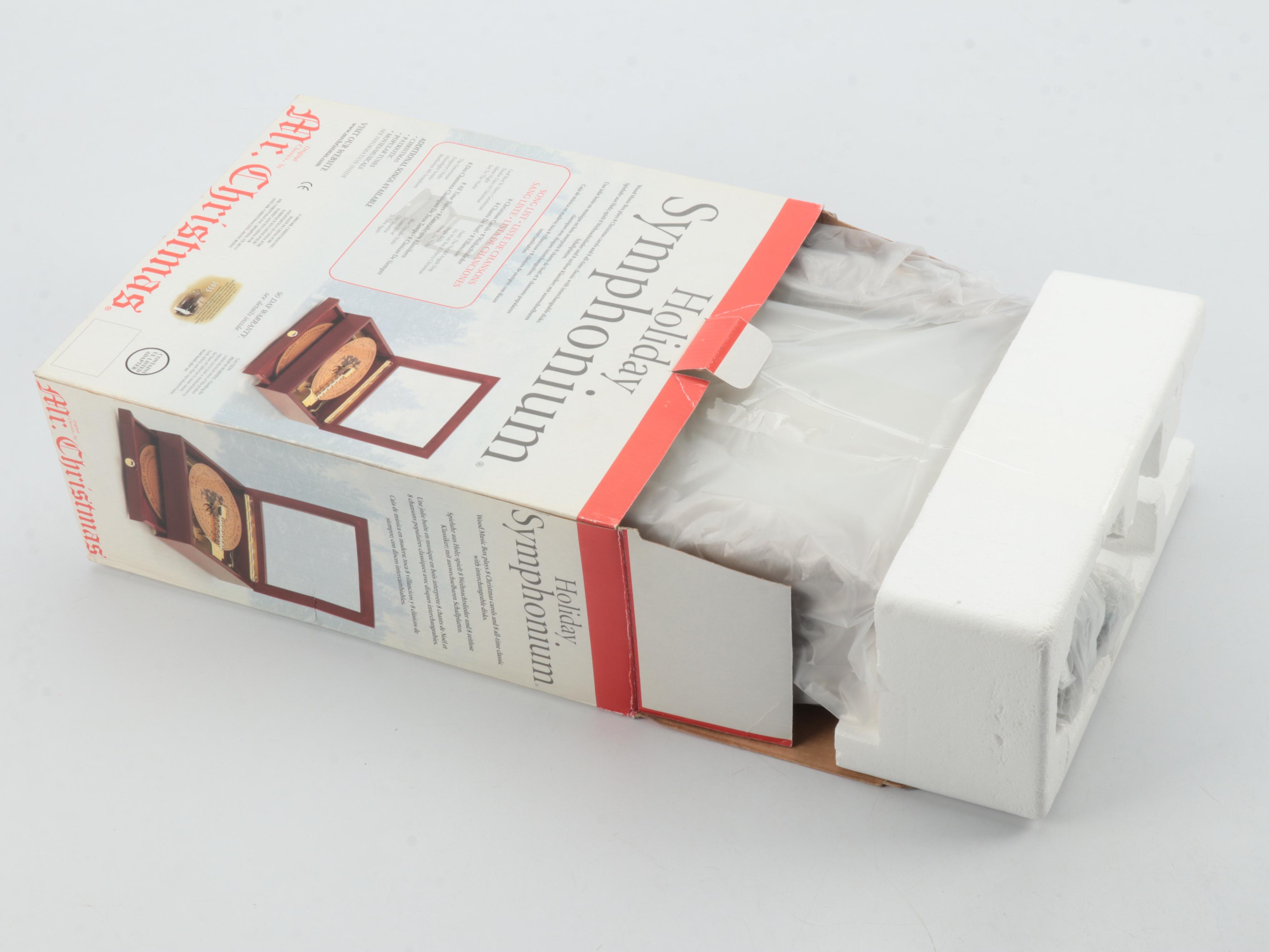 Mr. Christmas Holiday Symphonium Music Box with Interchangeable Disks