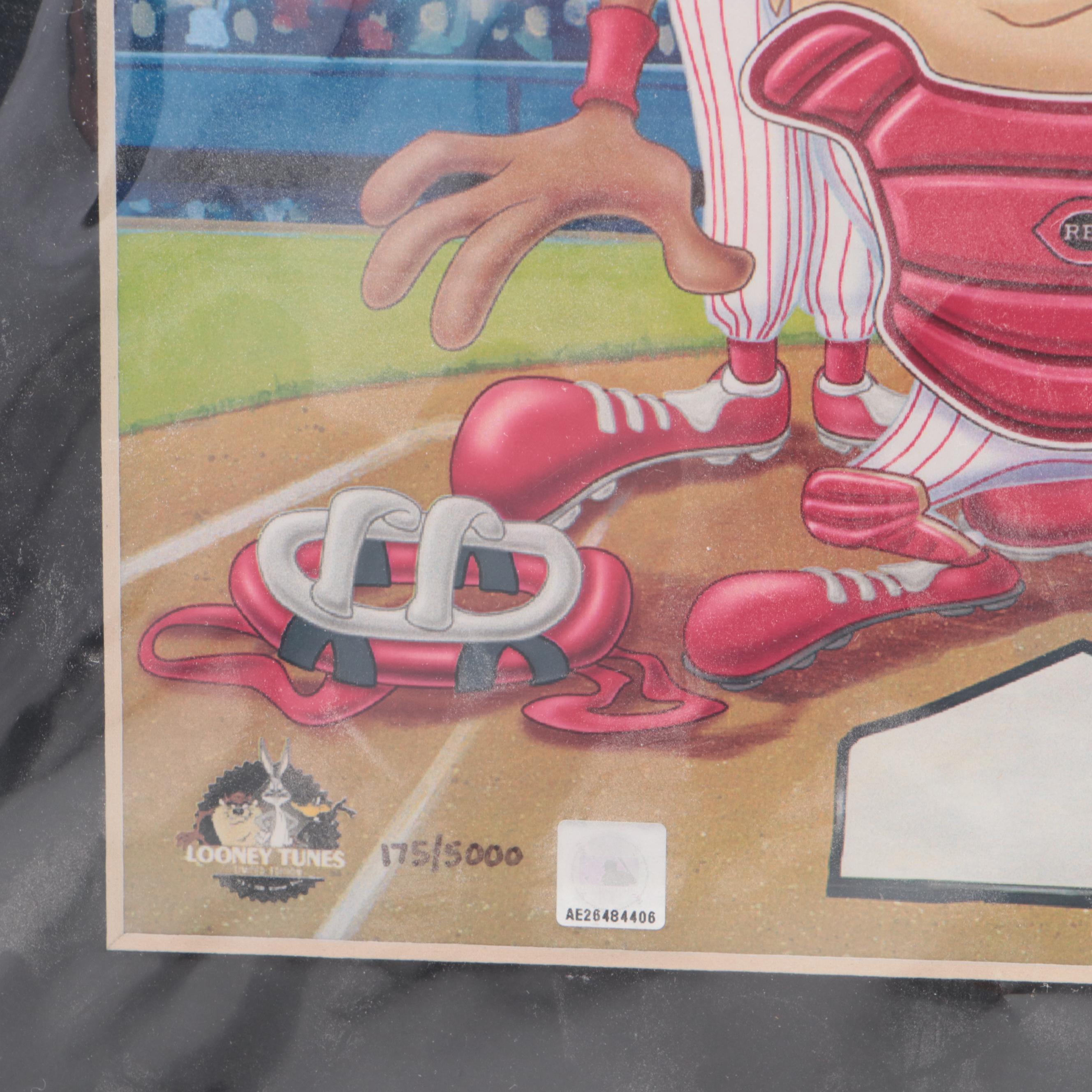 Cincinnati Reds Bob Huggins Bobblehead with Looney Toons Reds Prints and More
