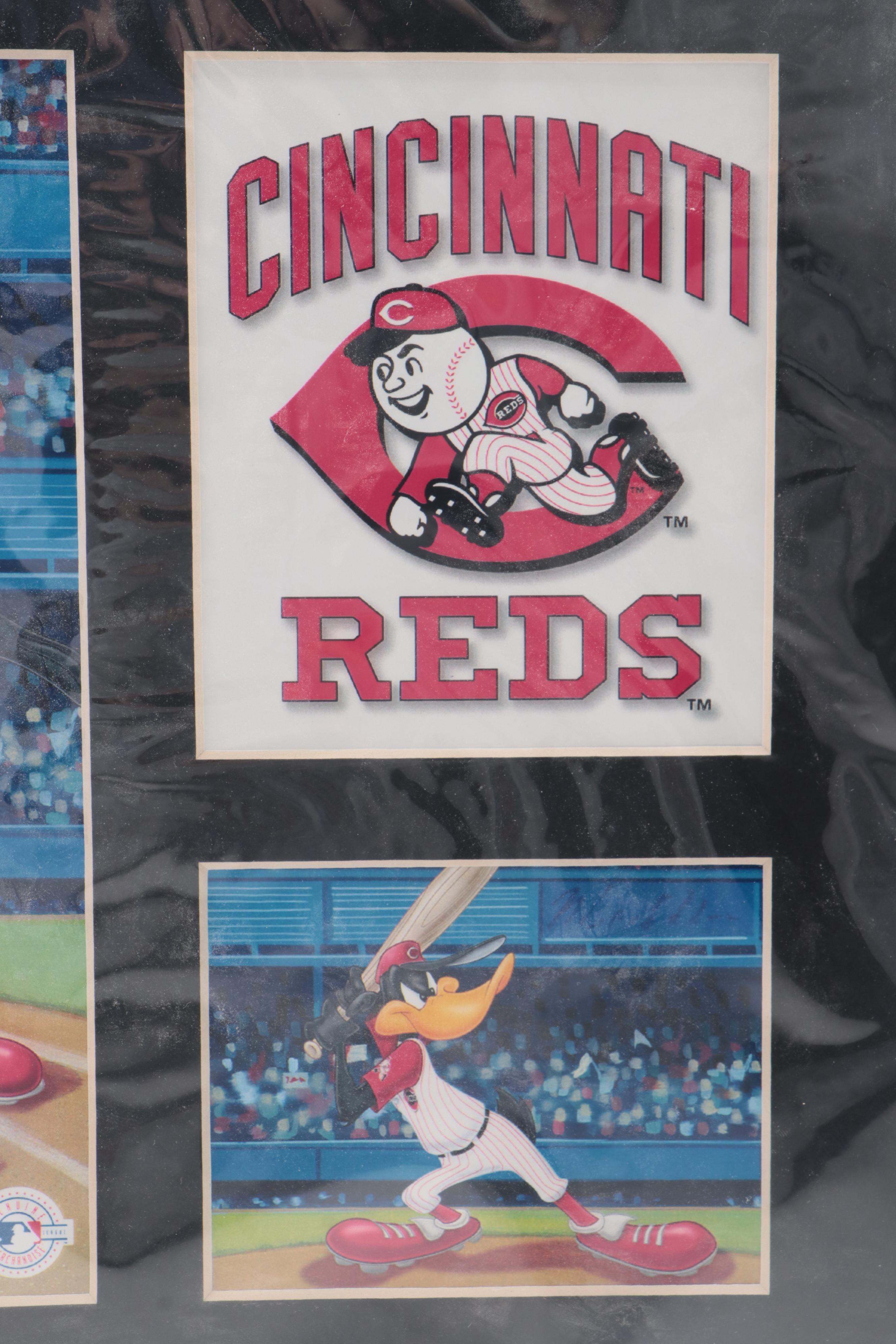 Cincinnati Reds Bob Huggins Bobblehead with Looney Toons Reds Prints and More