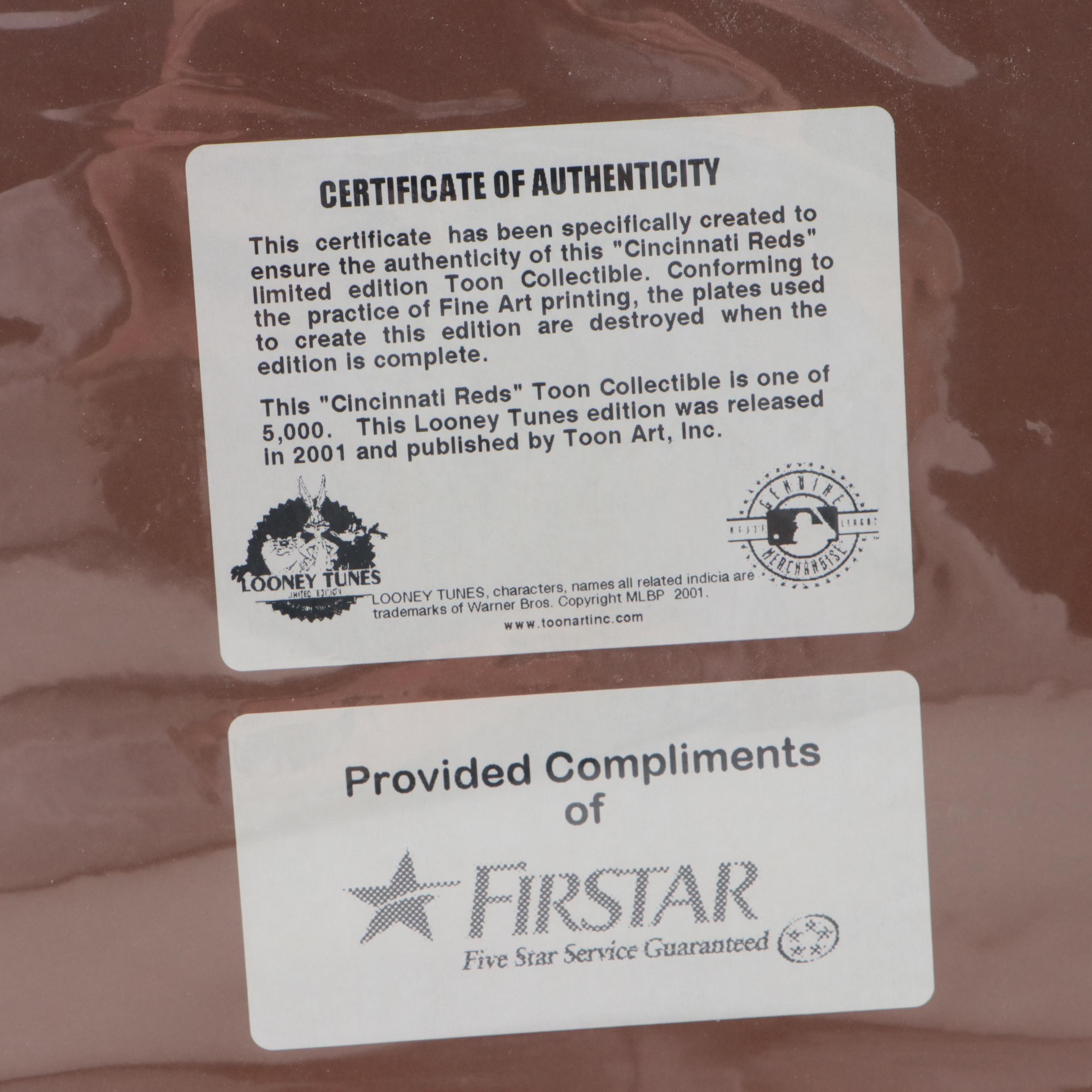 Cincinnati Reds Bob Huggins Bobblehead with Looney Toons Reds Prints and More