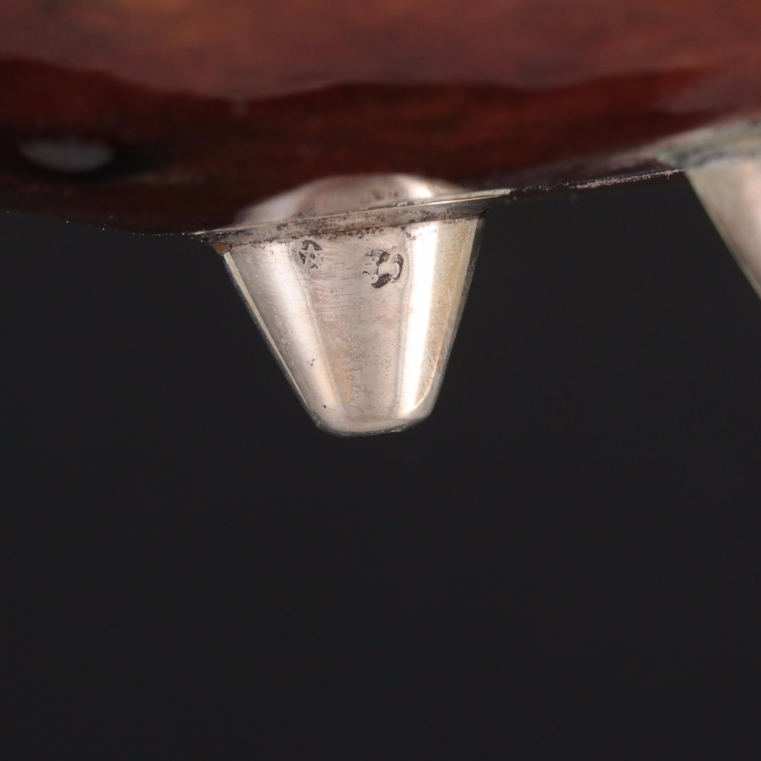 Spanish Mid Century Modern 915 Silver and Paillonne Enamel Tray | EBTH