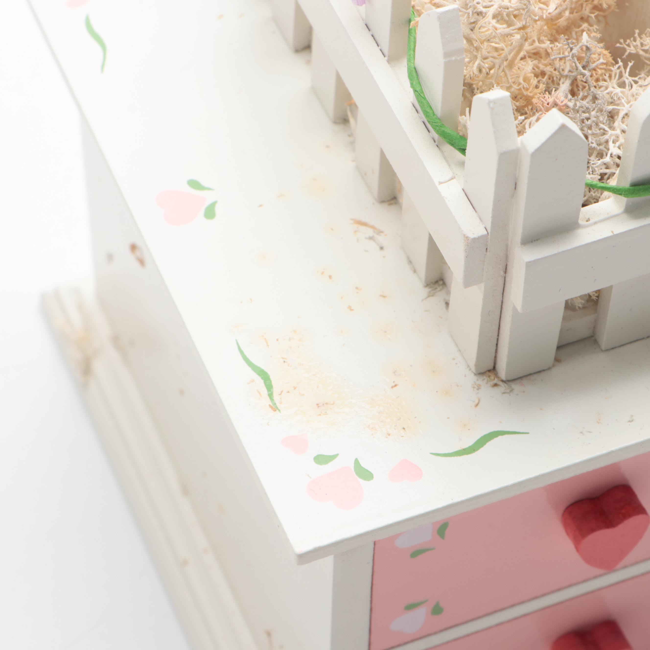 Hand-Painted Easter Music Boxes with Ornaments and Tree Inserts