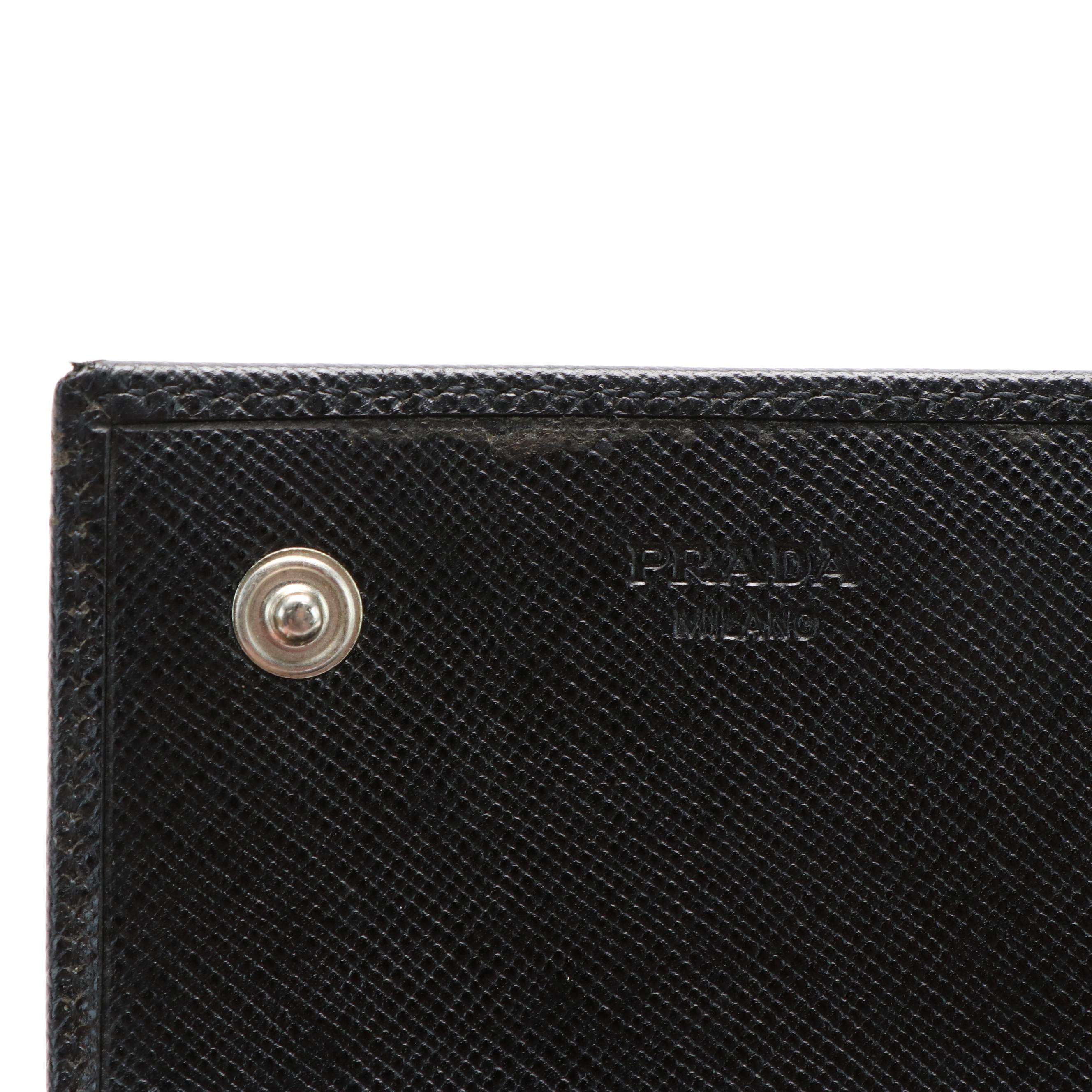 Prada  Tessuto Saffiano Leather Long Wallet