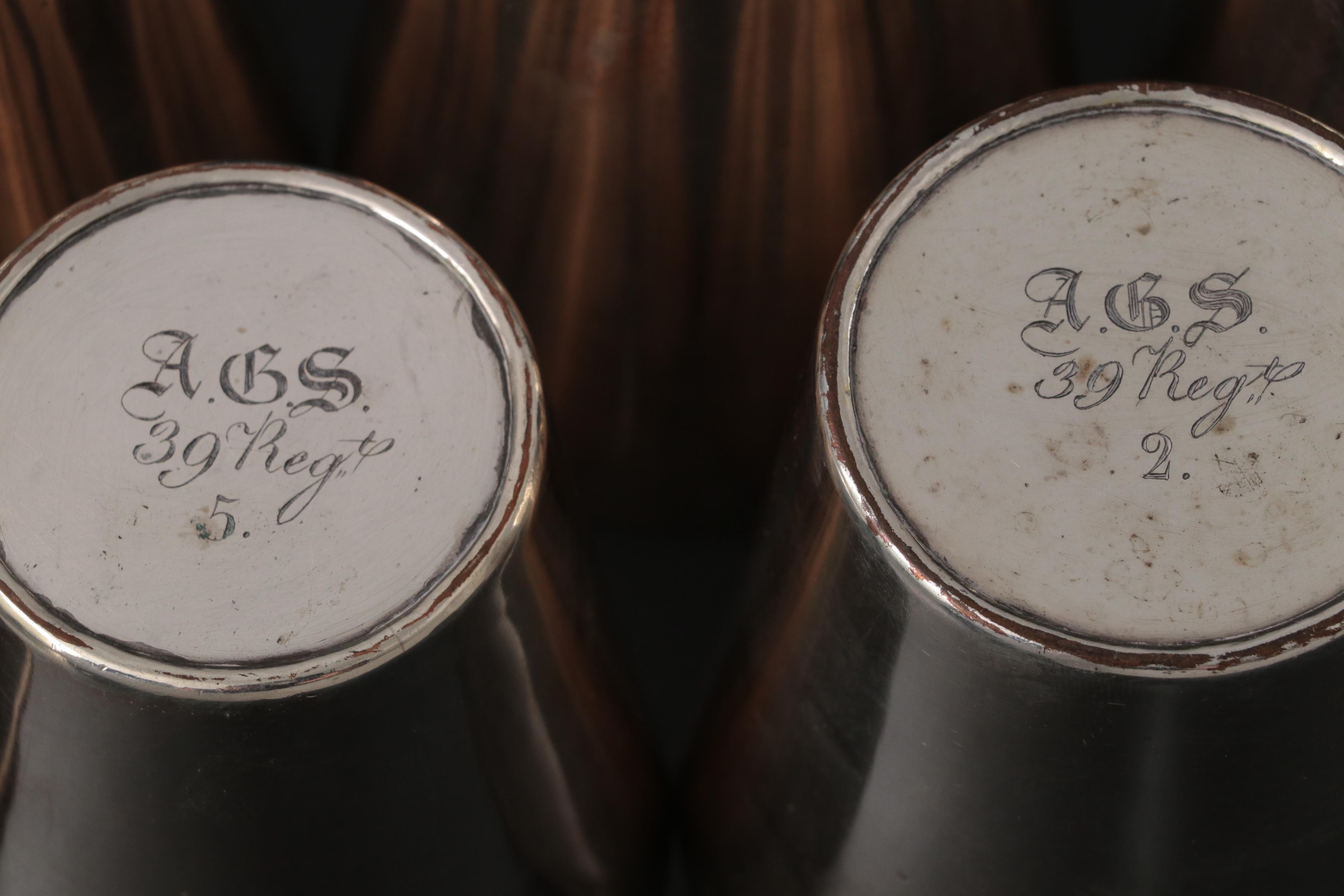 International Silver Co. Silver Plate Mint Julep Cups with Table Accessories