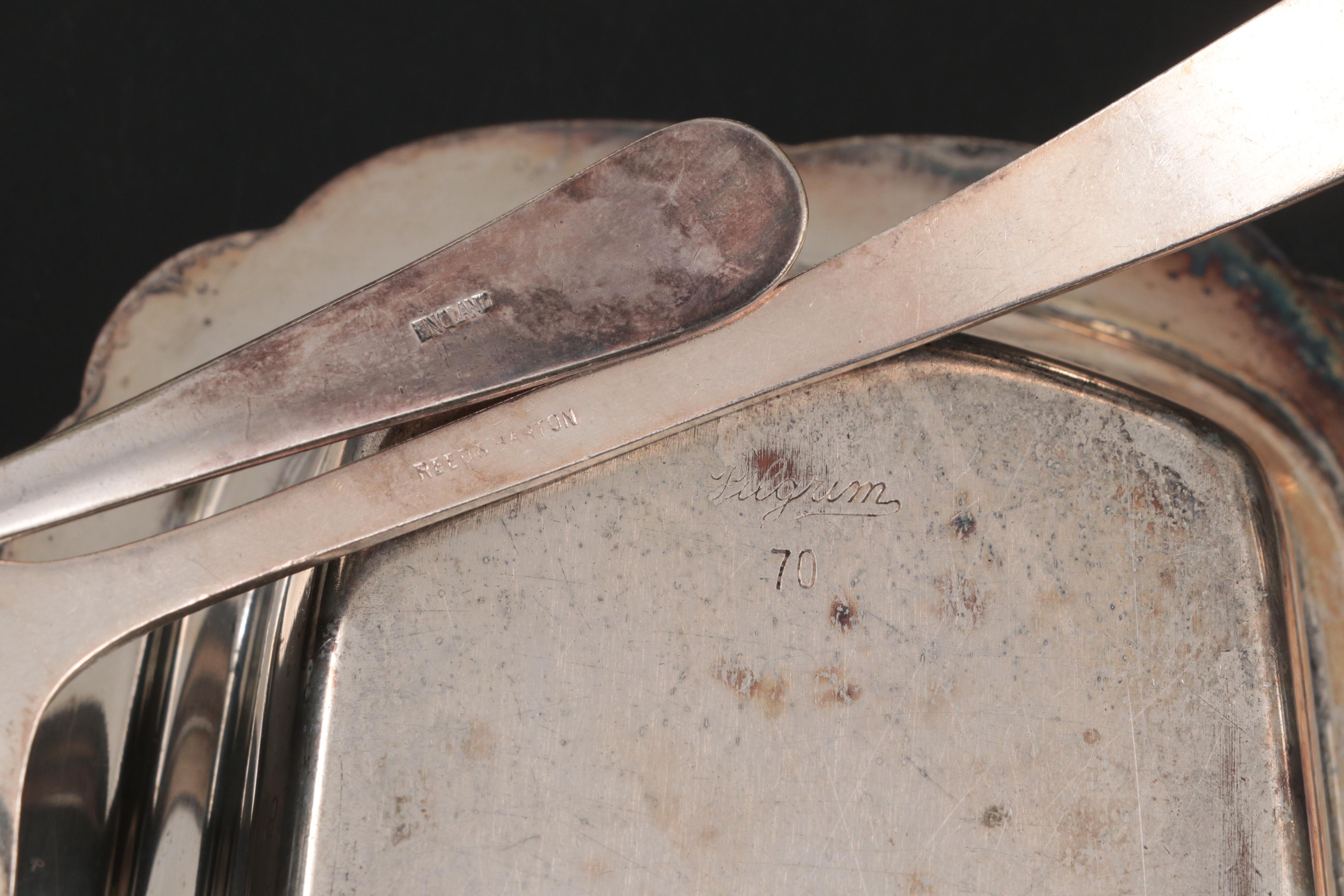 International Silver Co. Silver Plate Mint Julep Cups with Table Accessories