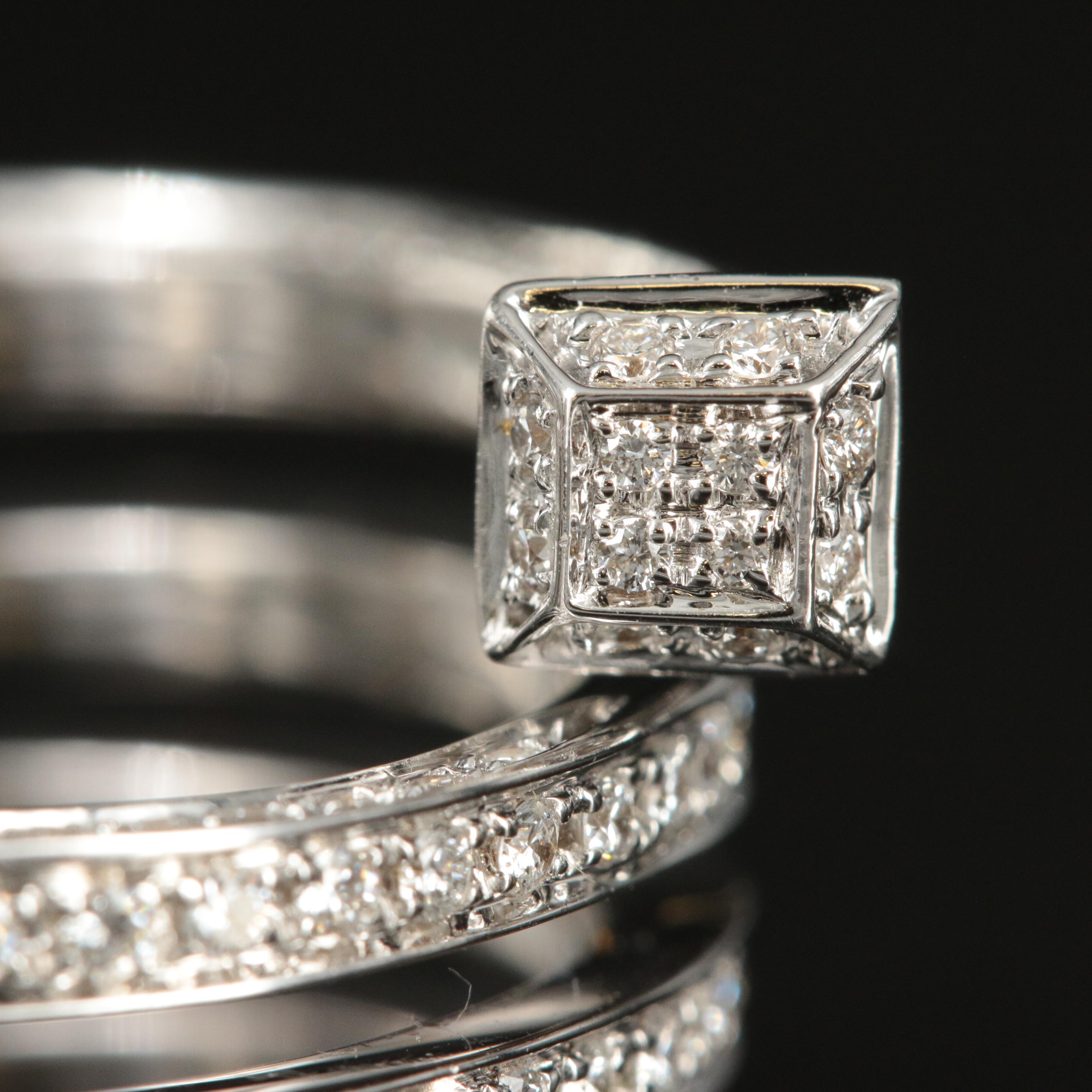 Gucci "Chiodo" 18K 2.28 CTW Diamond Five-Row Spiral Nail Ring