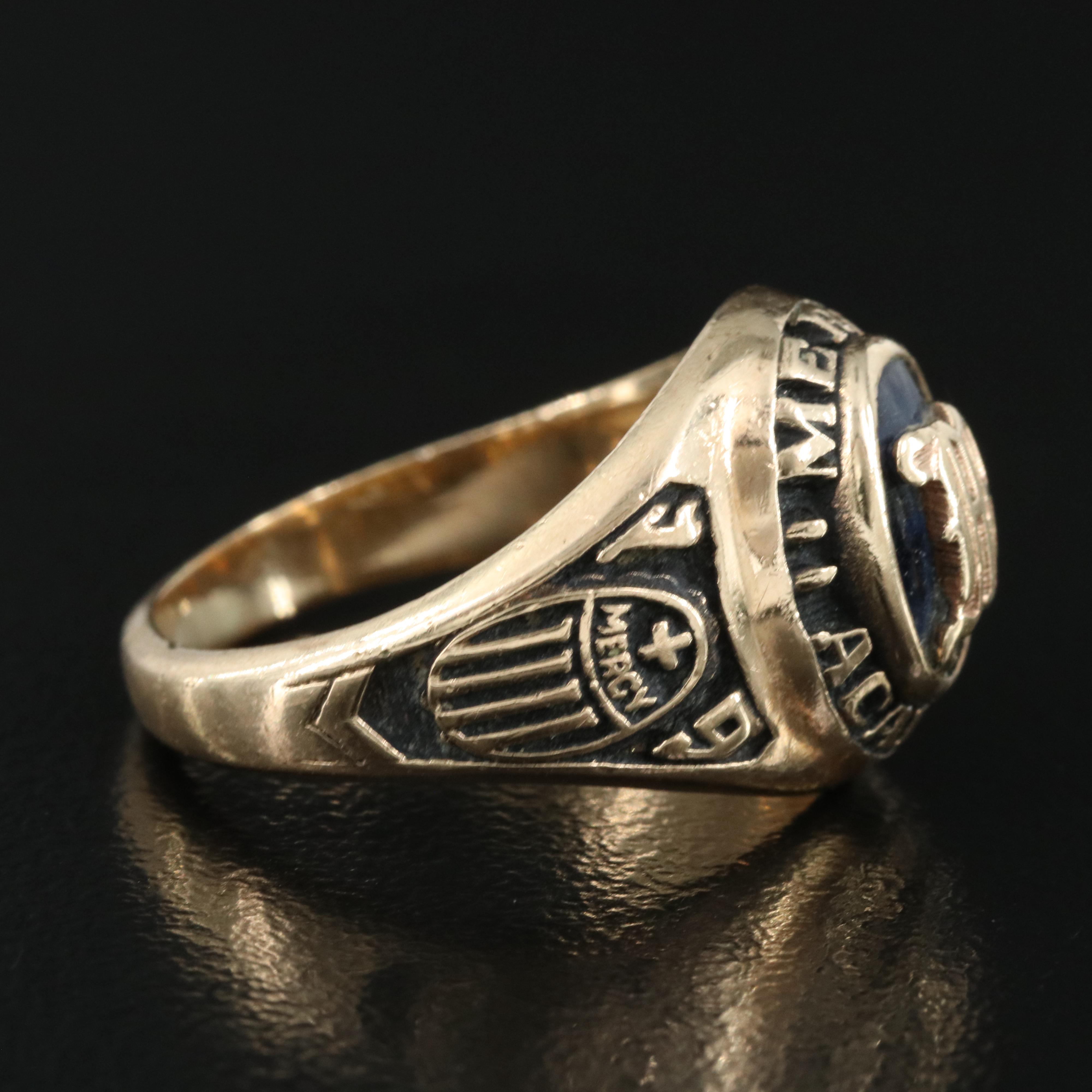 10K Spinel Mercy Academy Class Ring