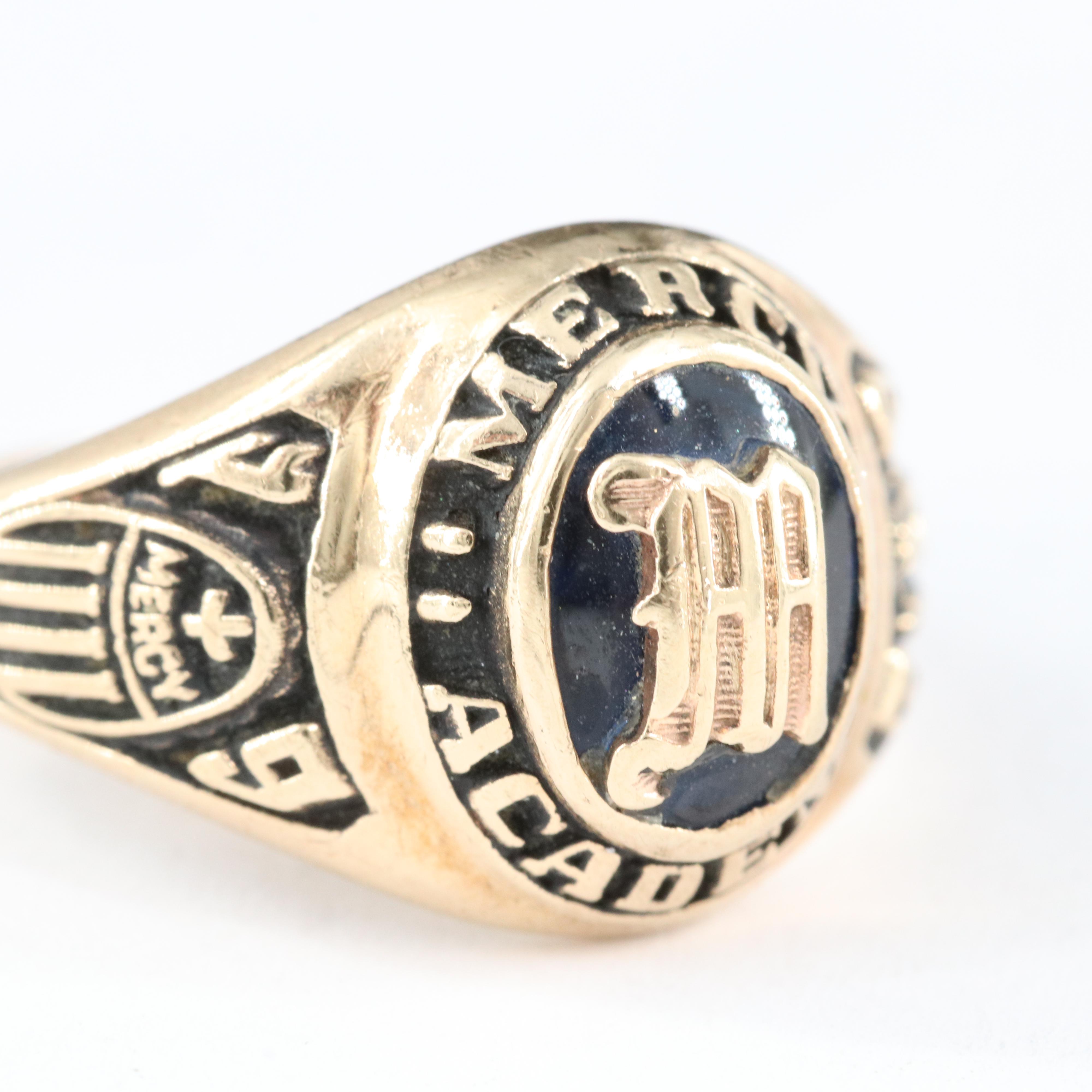 10K Spinel Mercy Academy Class Ring