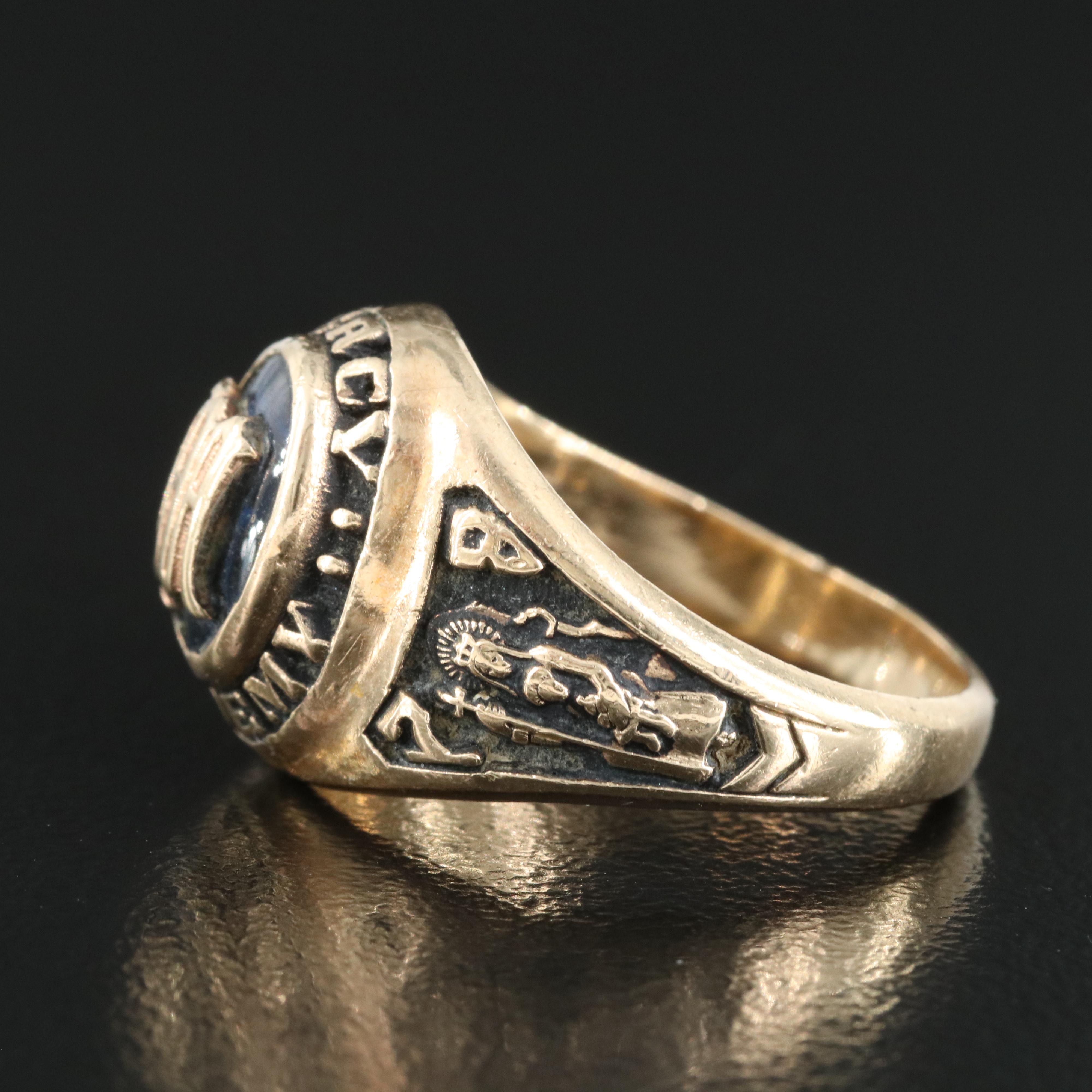 10K Spinel Mercy Academy Class Ring