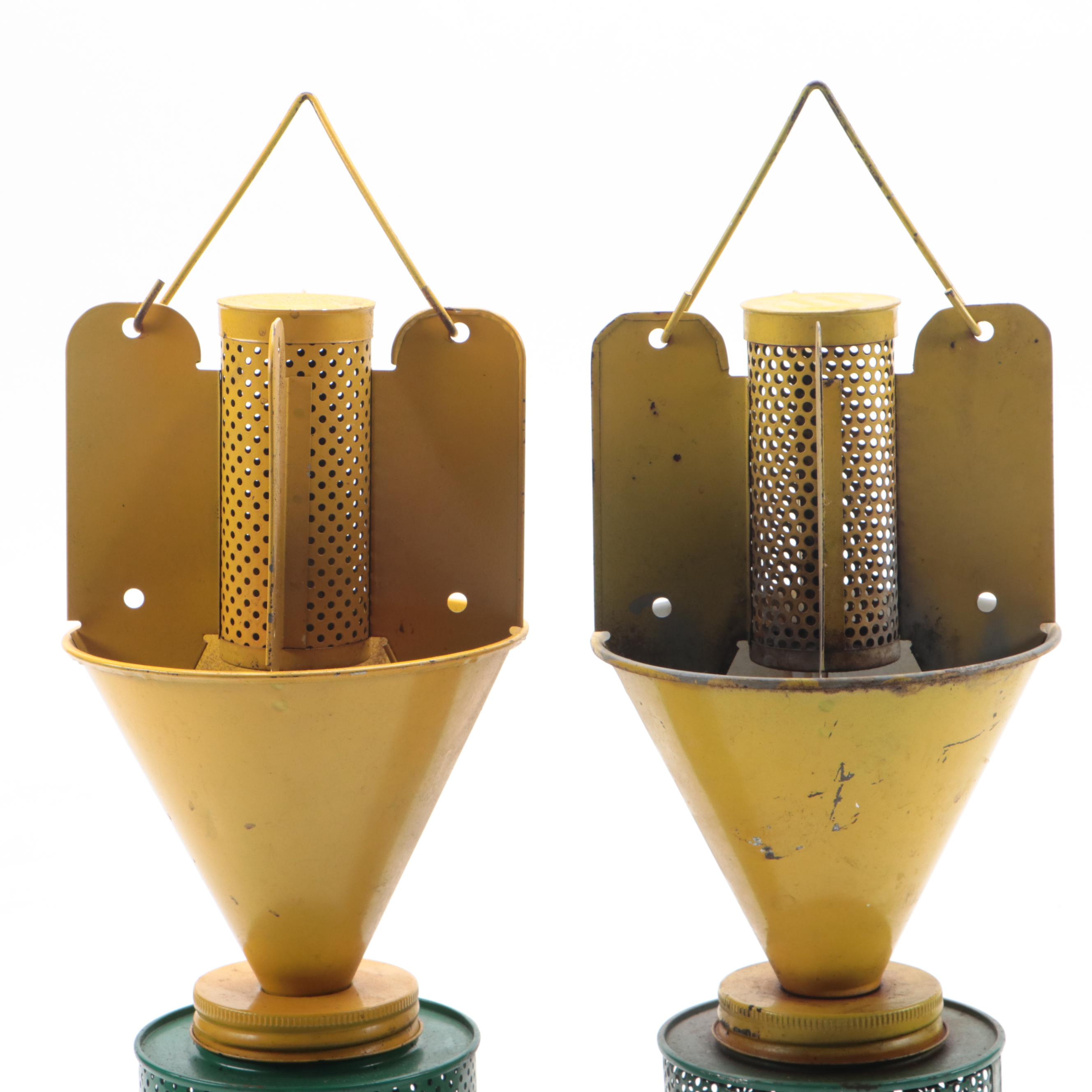 Two Vintage Metal Fly Traps