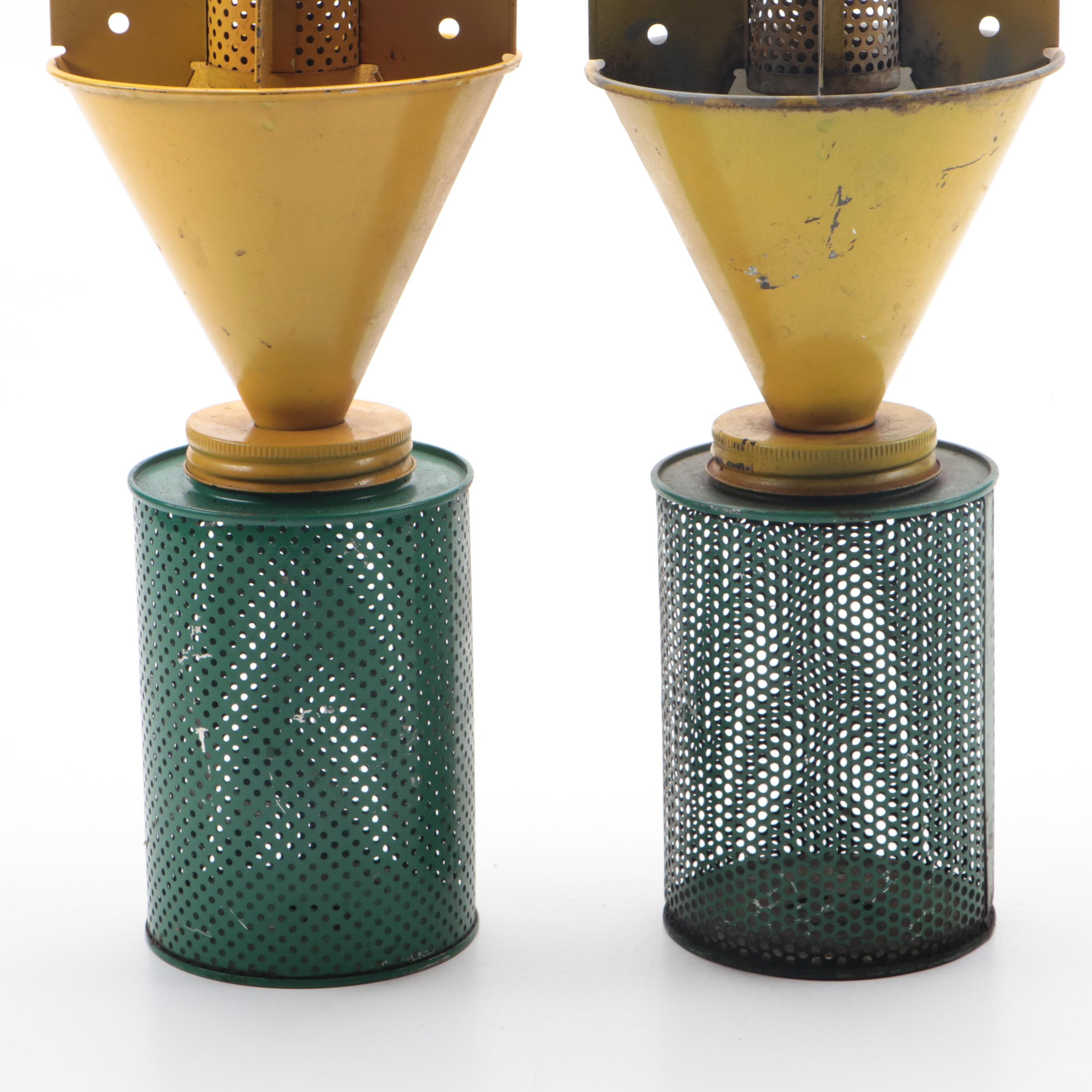 Two Vintage Metal Fly Traps