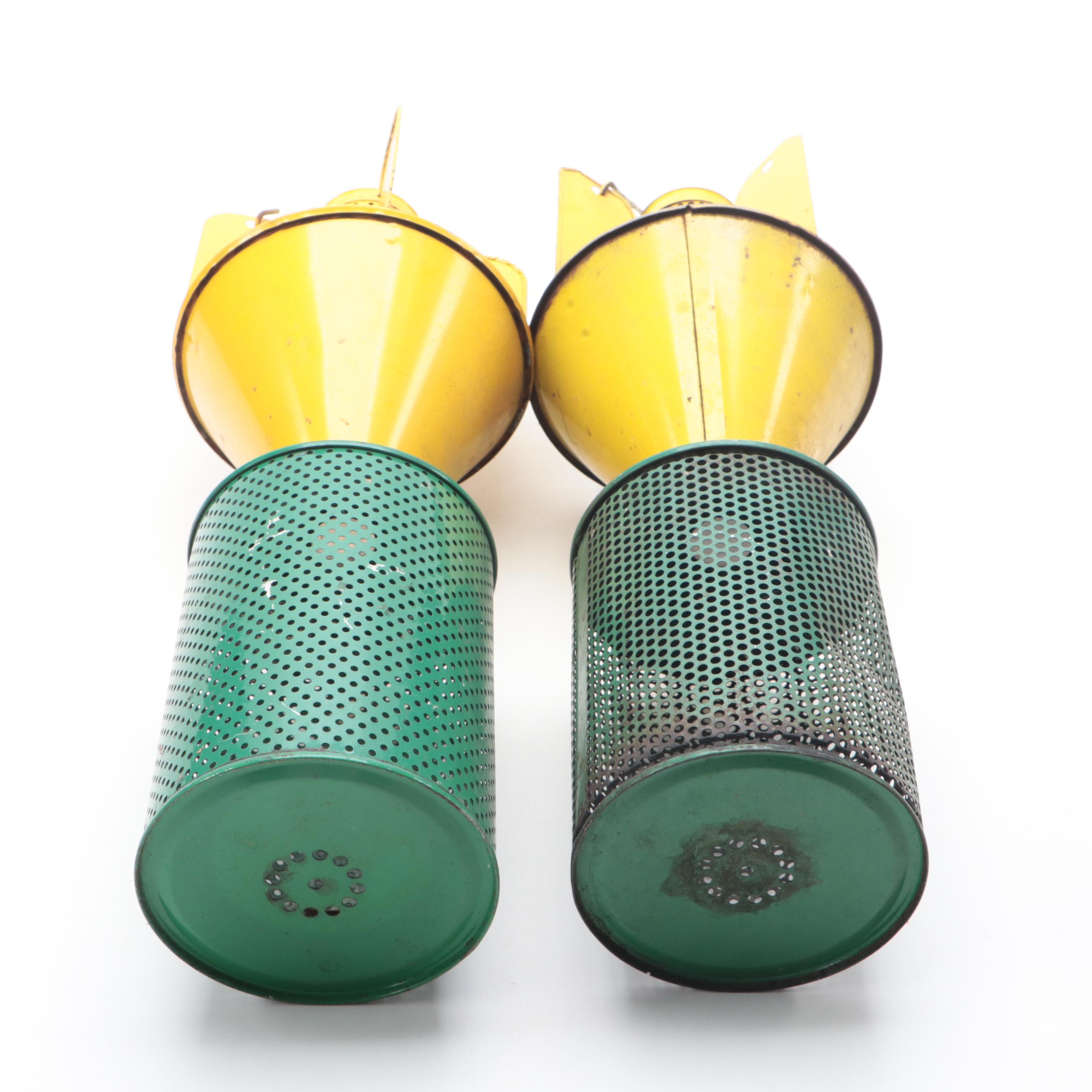 Two Vintage Metal Fly Traps