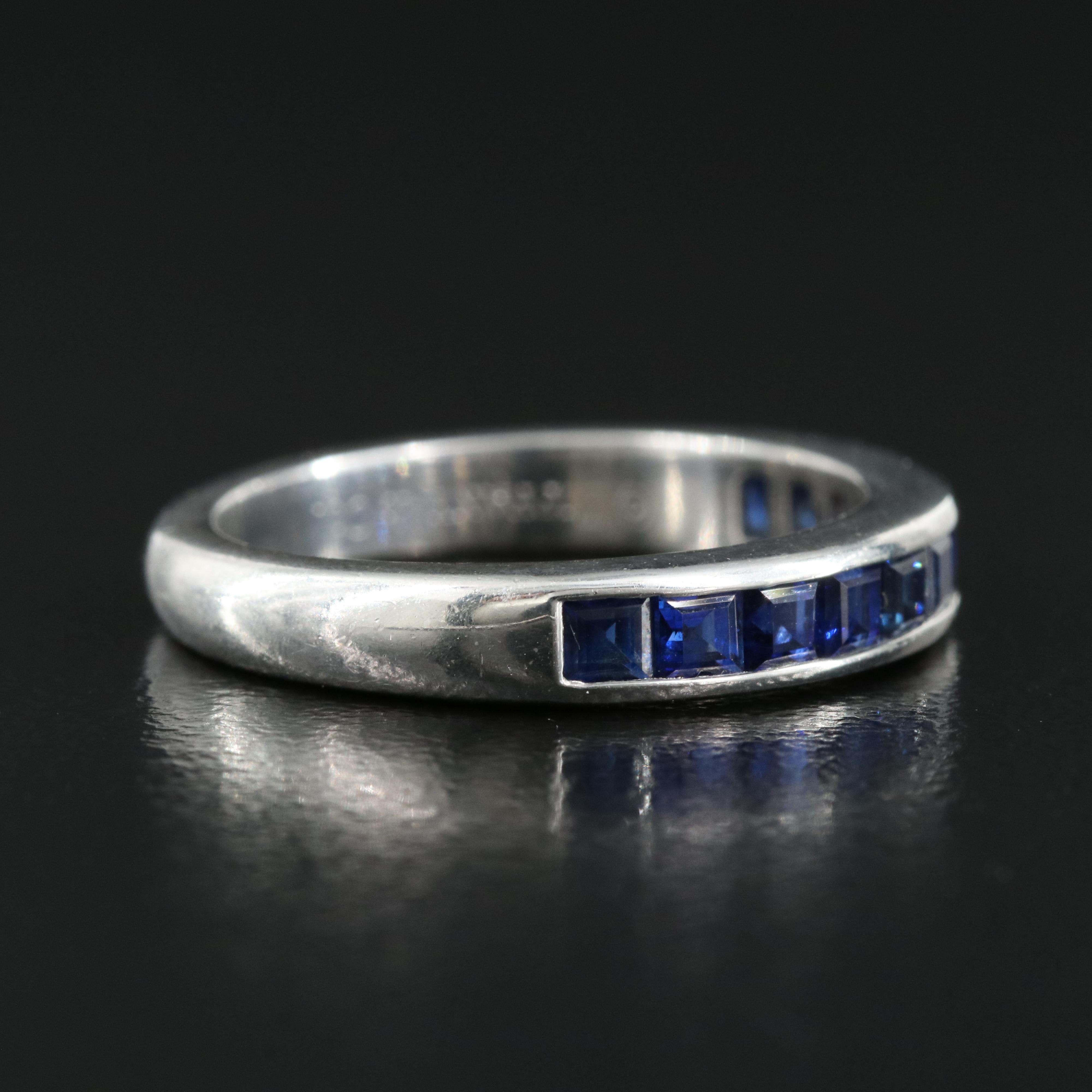 Tiffany & Co. Platinum Sapphire Band