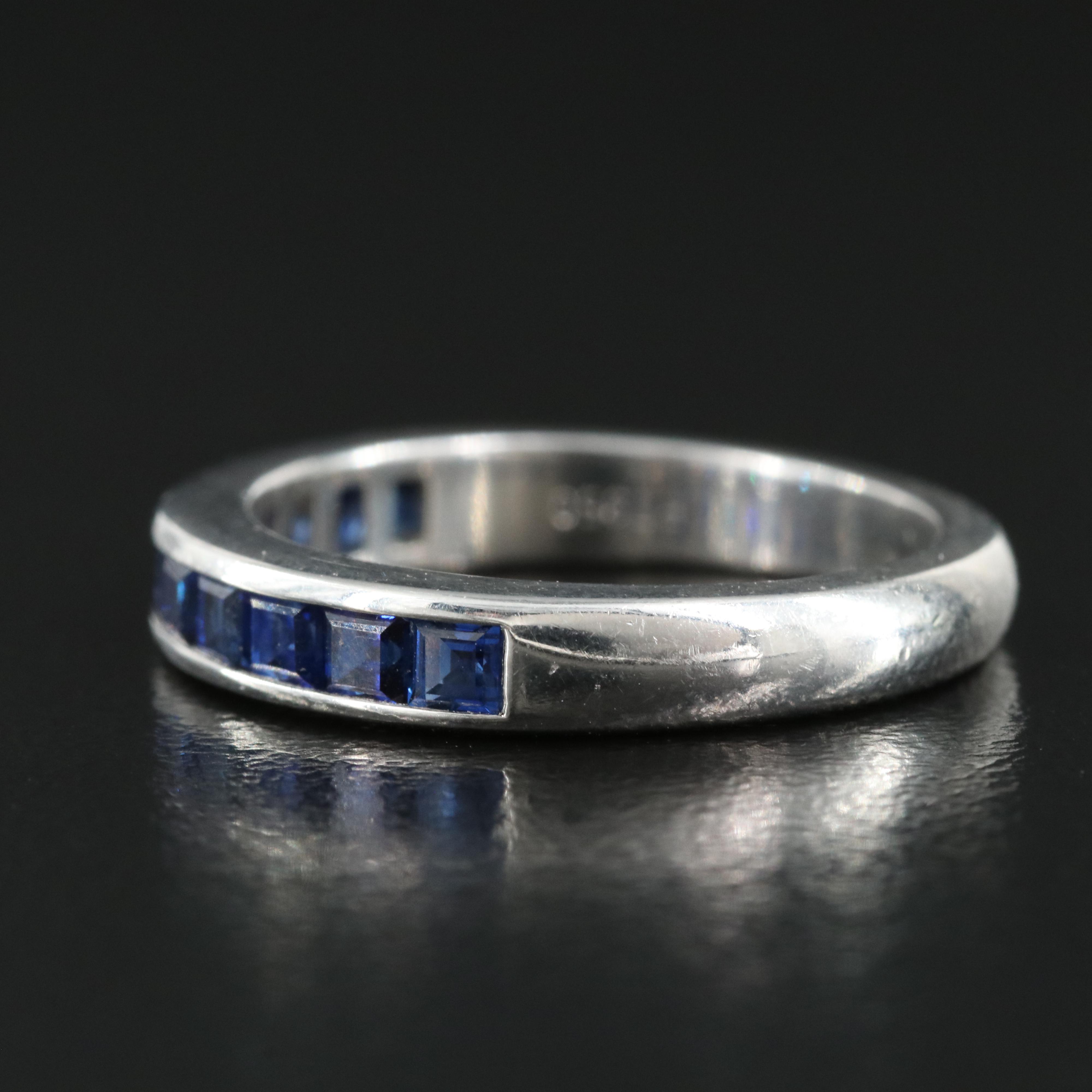 Tiffany & Co. Platinum Sapphire Band