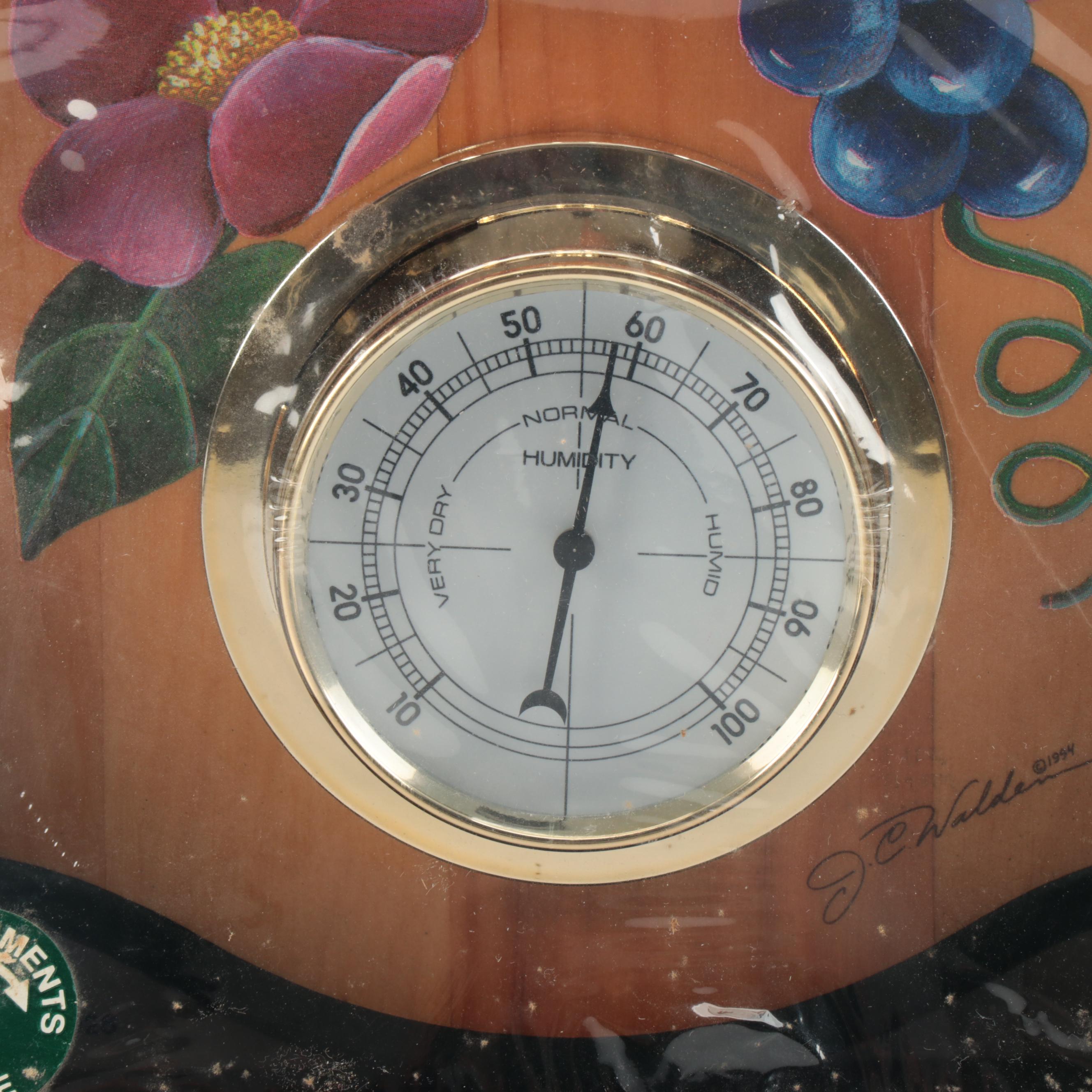 Sunbeam HandPainted Brass and Wood Weather Station EBTH