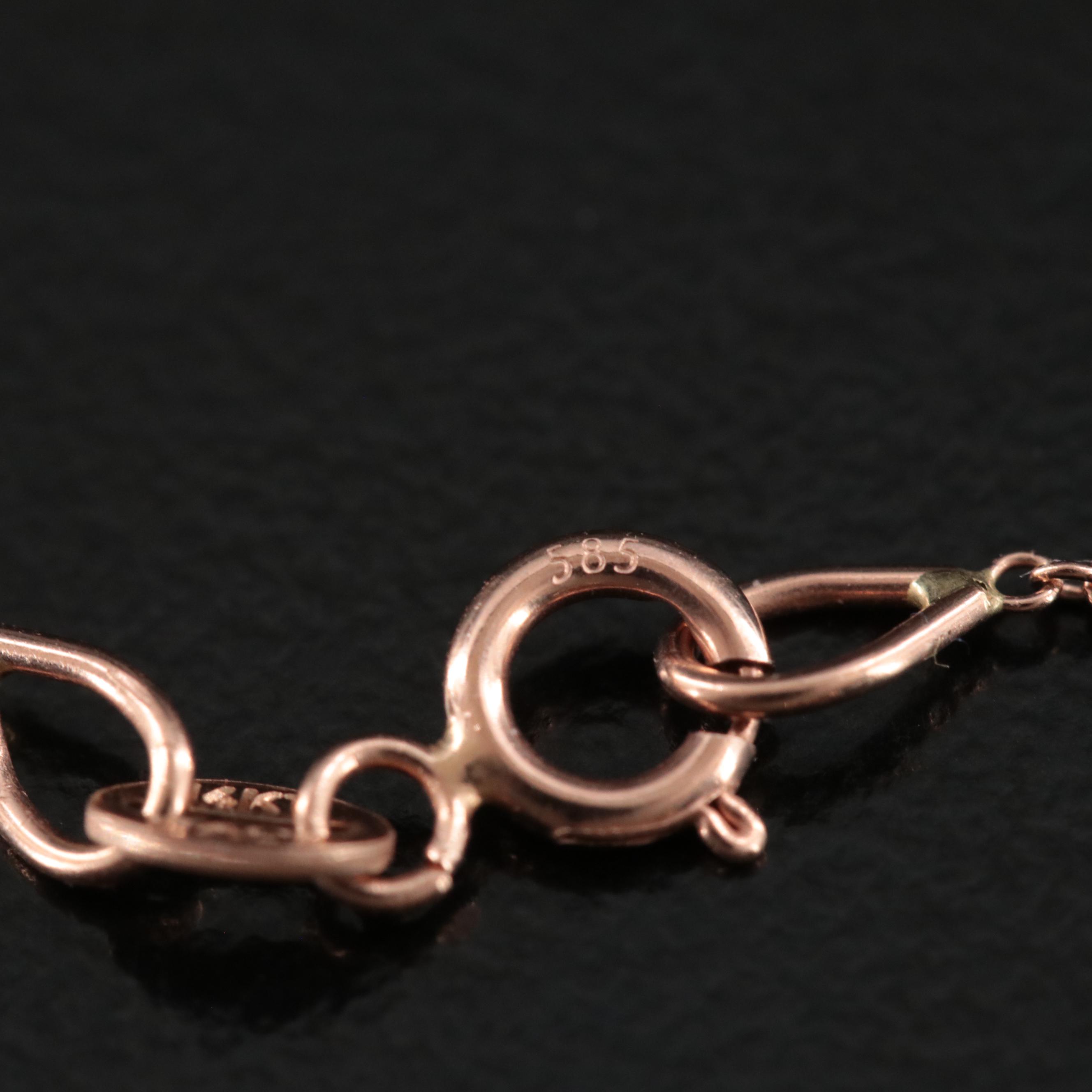 Michael Christoff 14K Fire Opal and 1.50 CTW Diamond Pendant Necklace