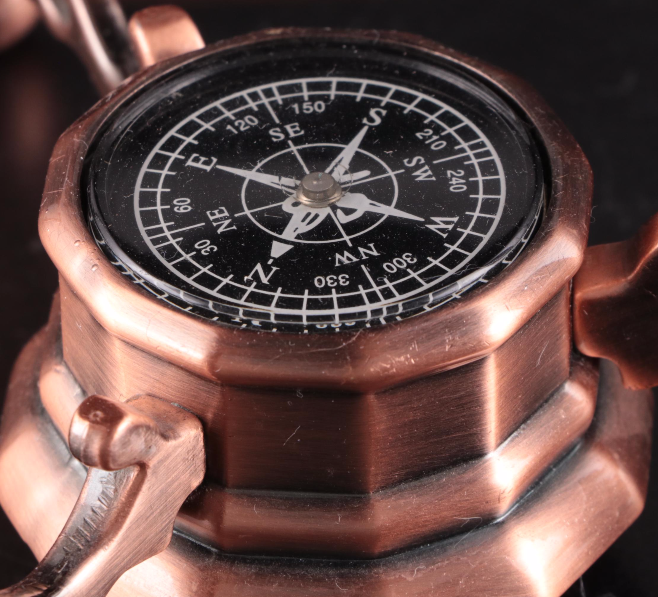 Sandstone, Marble, Stone Desk Globe with Controlled Bubble Glass Paperweights