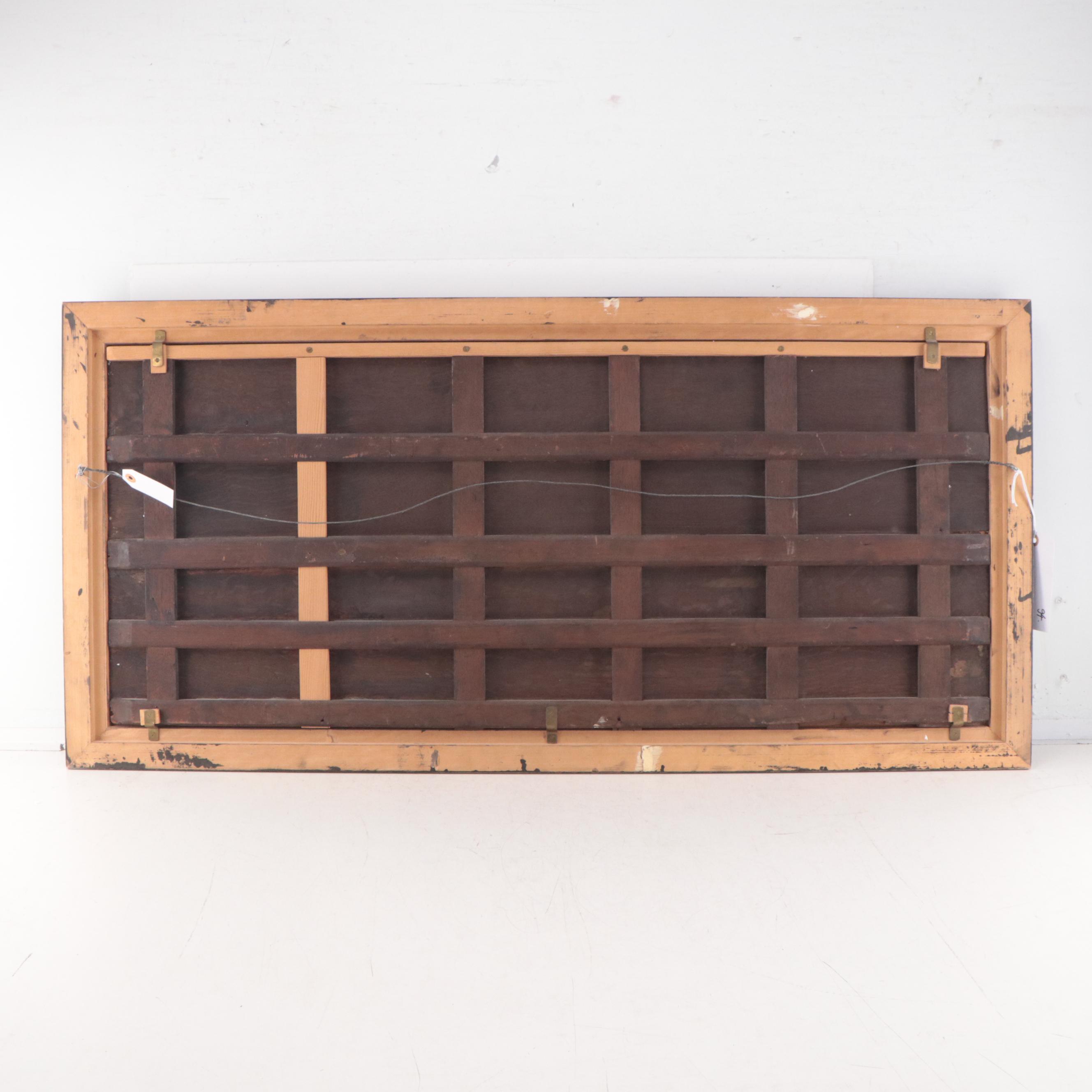 Oil Painting of Naval Battle Scene, 18th or 19th Century