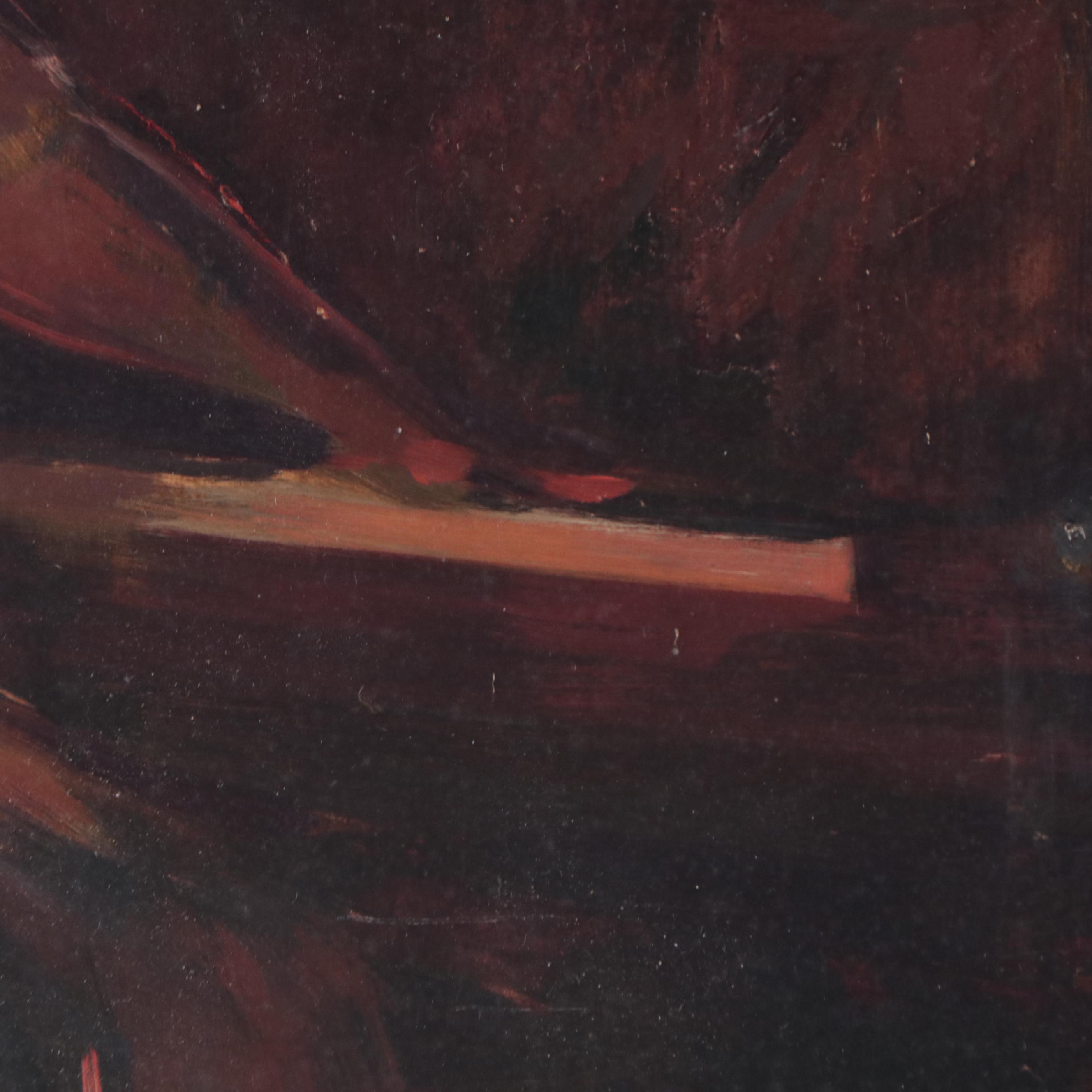 Emil Fuchs Oil Painting "Interior With Two Figures"