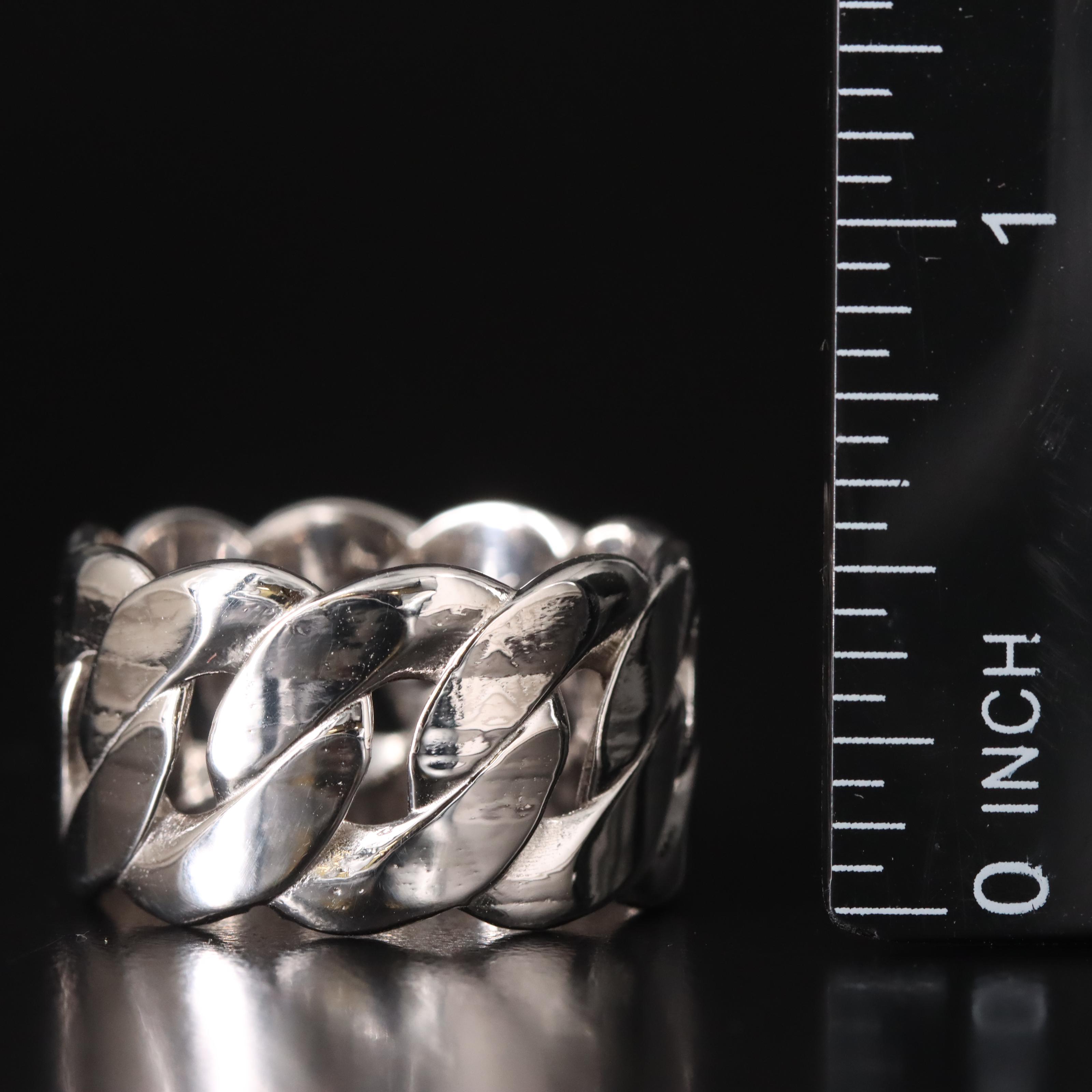 18K Curb Link Chain Ring