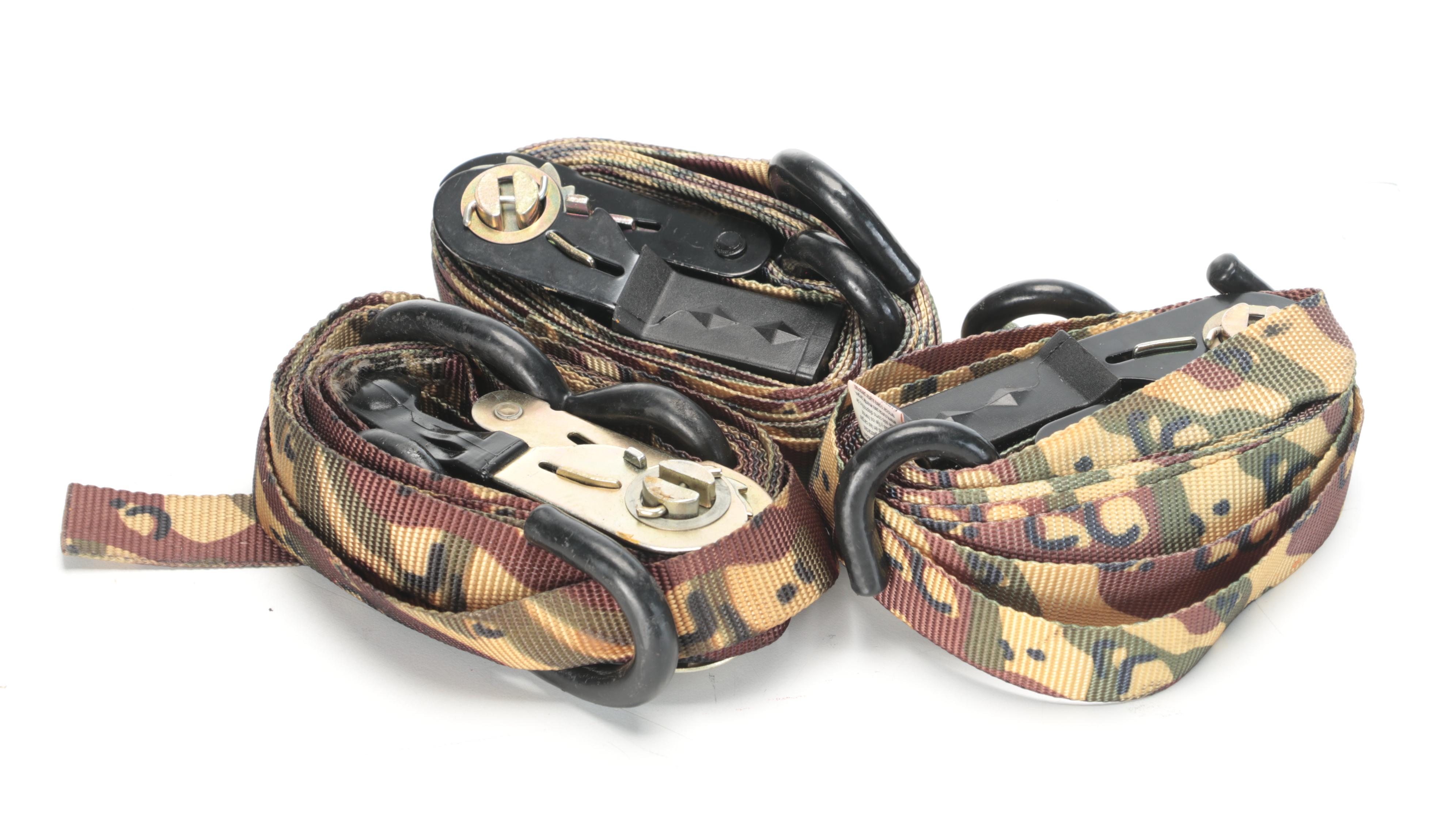 Realtree Camo ATV Helmet, Tie Down Ratchet Straps, Thumb Throttle and Bag