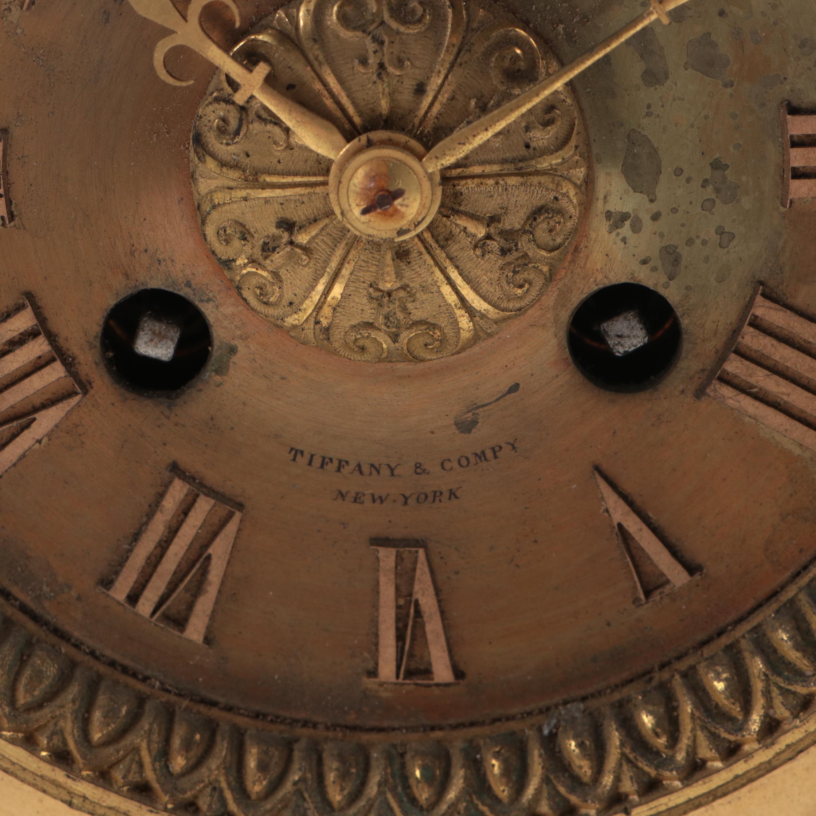 Tiffany & Co. Bronze Victorian Mantel Clock, Late 19th Century