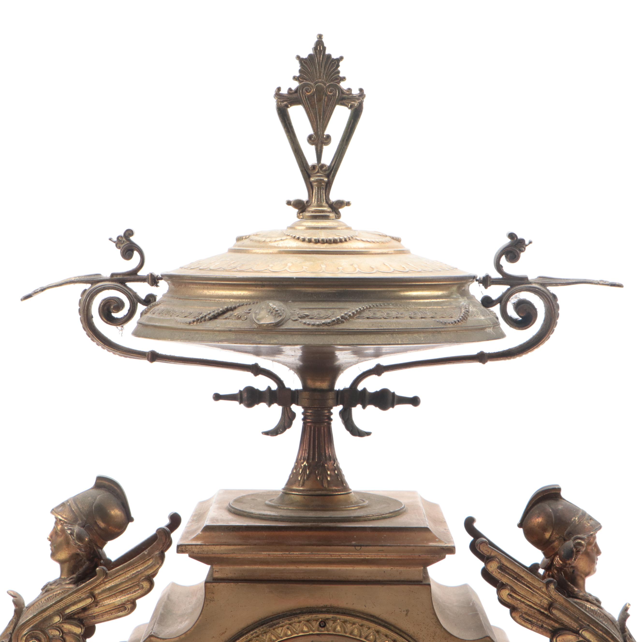 Tiffany & Co. Bronze Victorian Mantel Clock, Late 19th Century