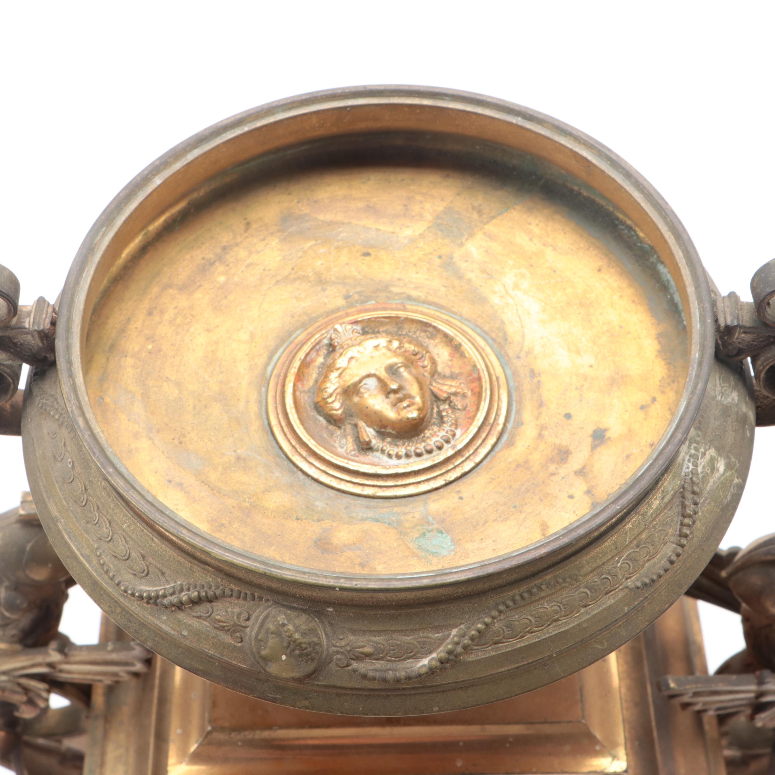 Tiffany & Co. Bronze Victorian Mantel Clock, Late 19th Century