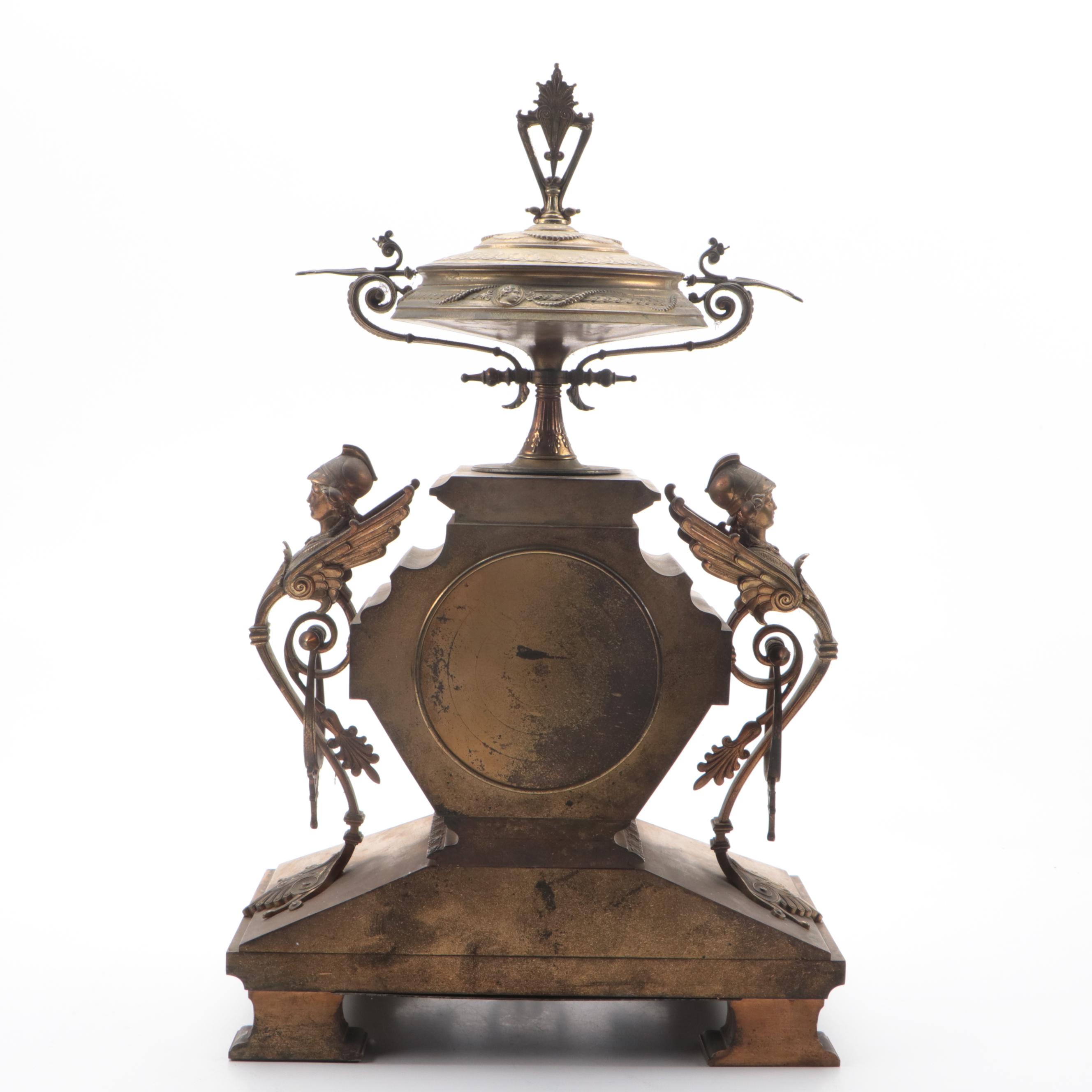 Tiffany & Co. Bronze Victorian Mantel Clock, Late 19th Century