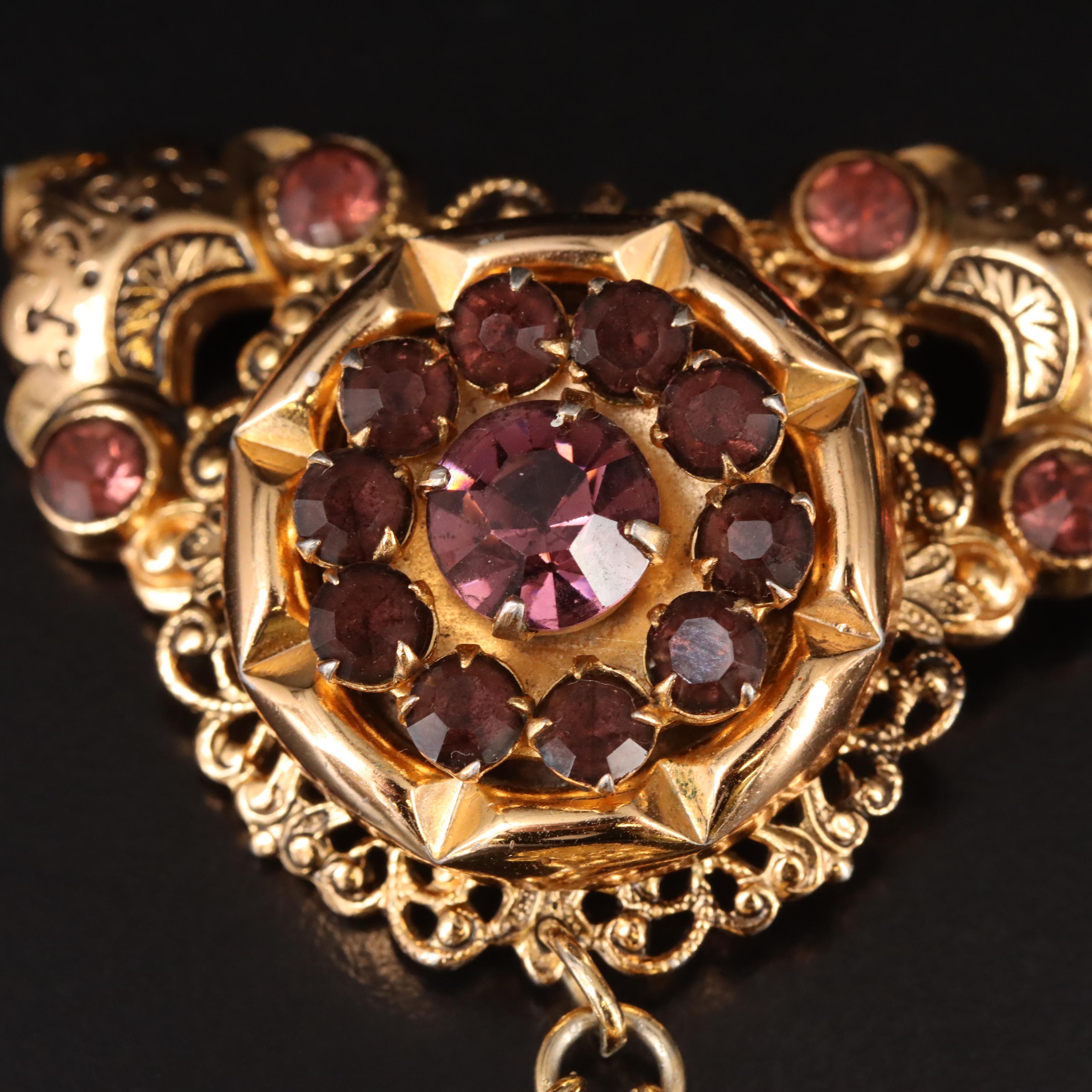 Vintage Glass Coro Brooch