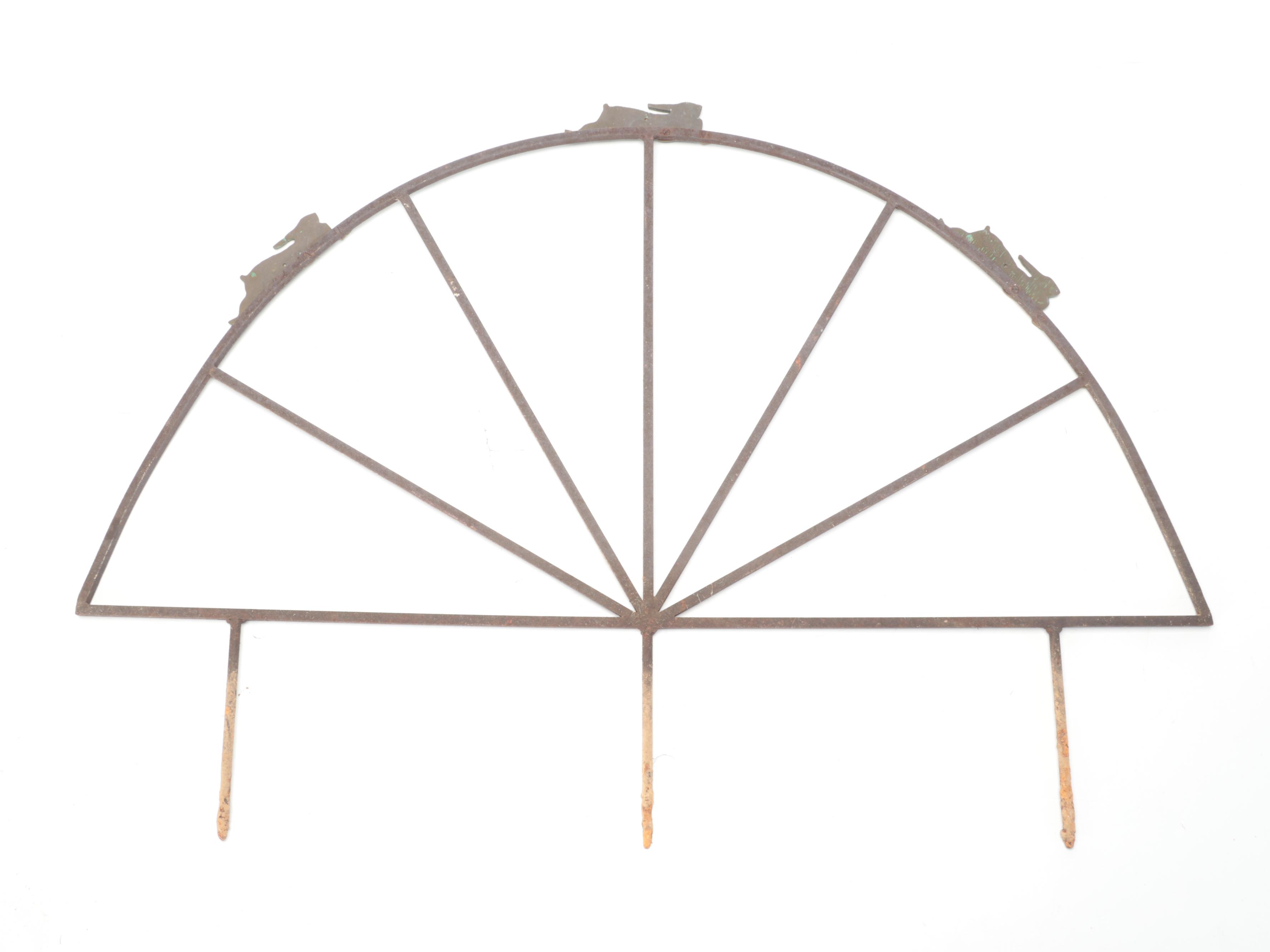 Cast Iron Garden Arch with Rabbit Accents