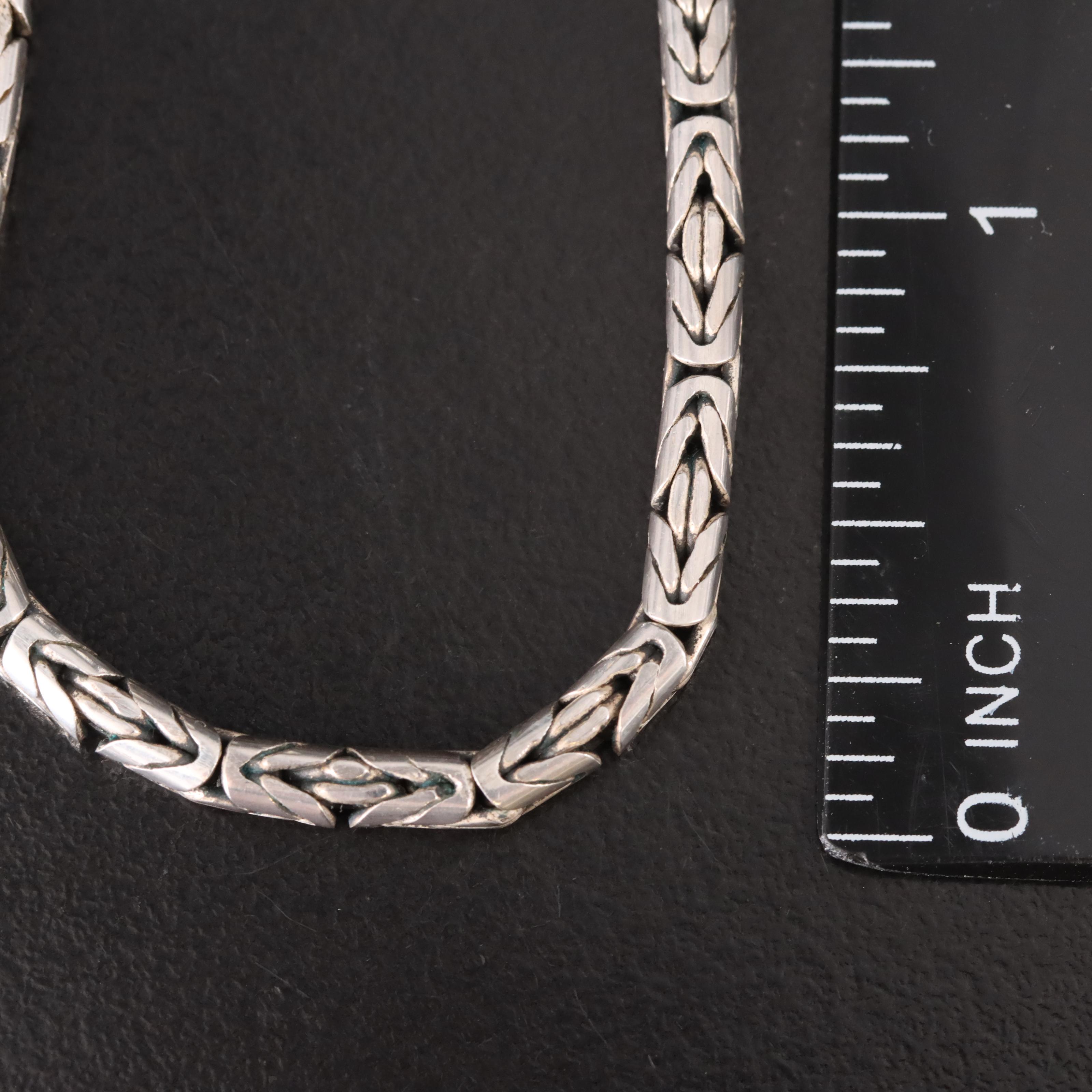 Sterling Round Byzantine Chain Necklace