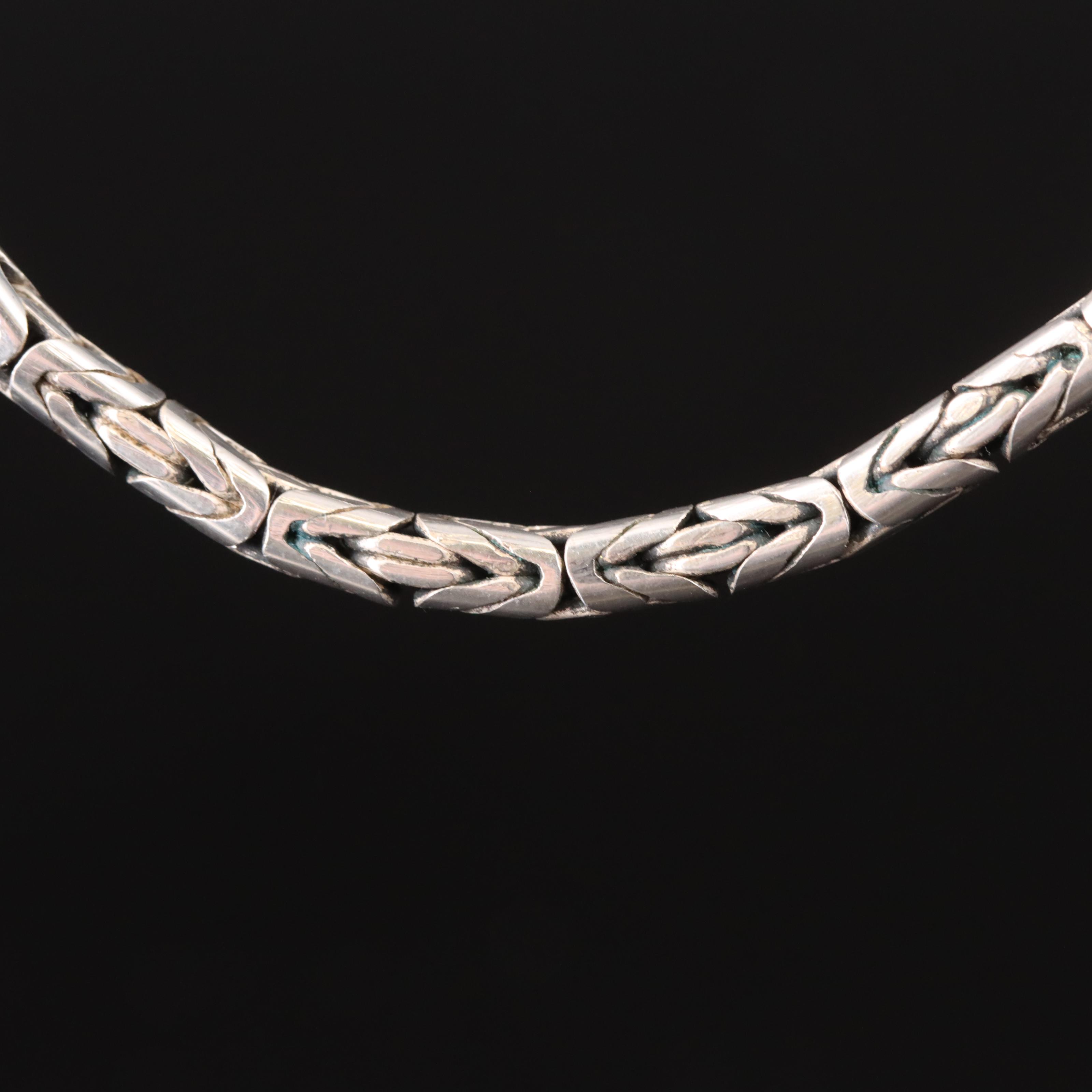 Sterling Round Byzantine Chain Necklace EBTH