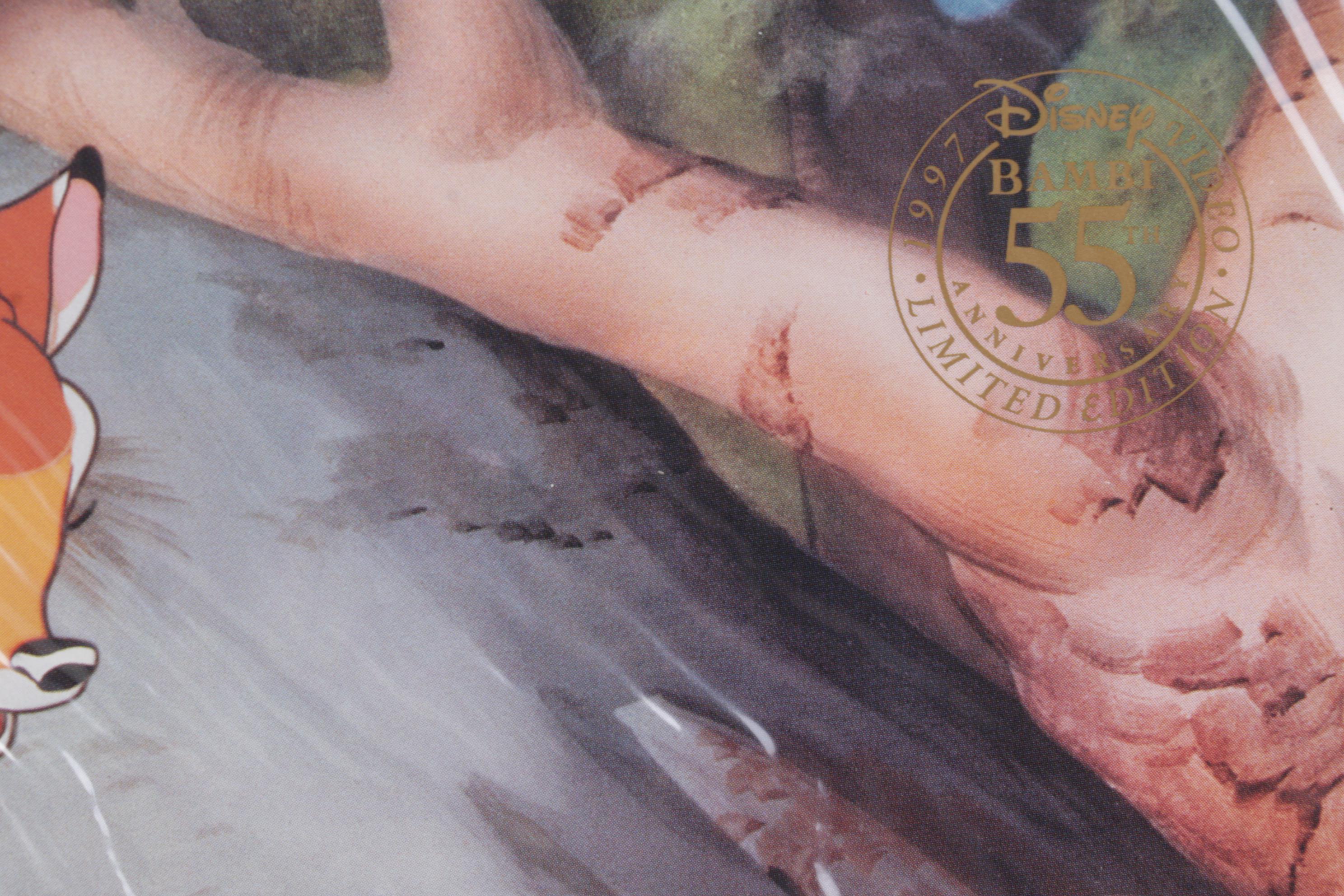 Walt Disney 55th Anniversary Limited Edition Bambi Offset Lithograph, 1997