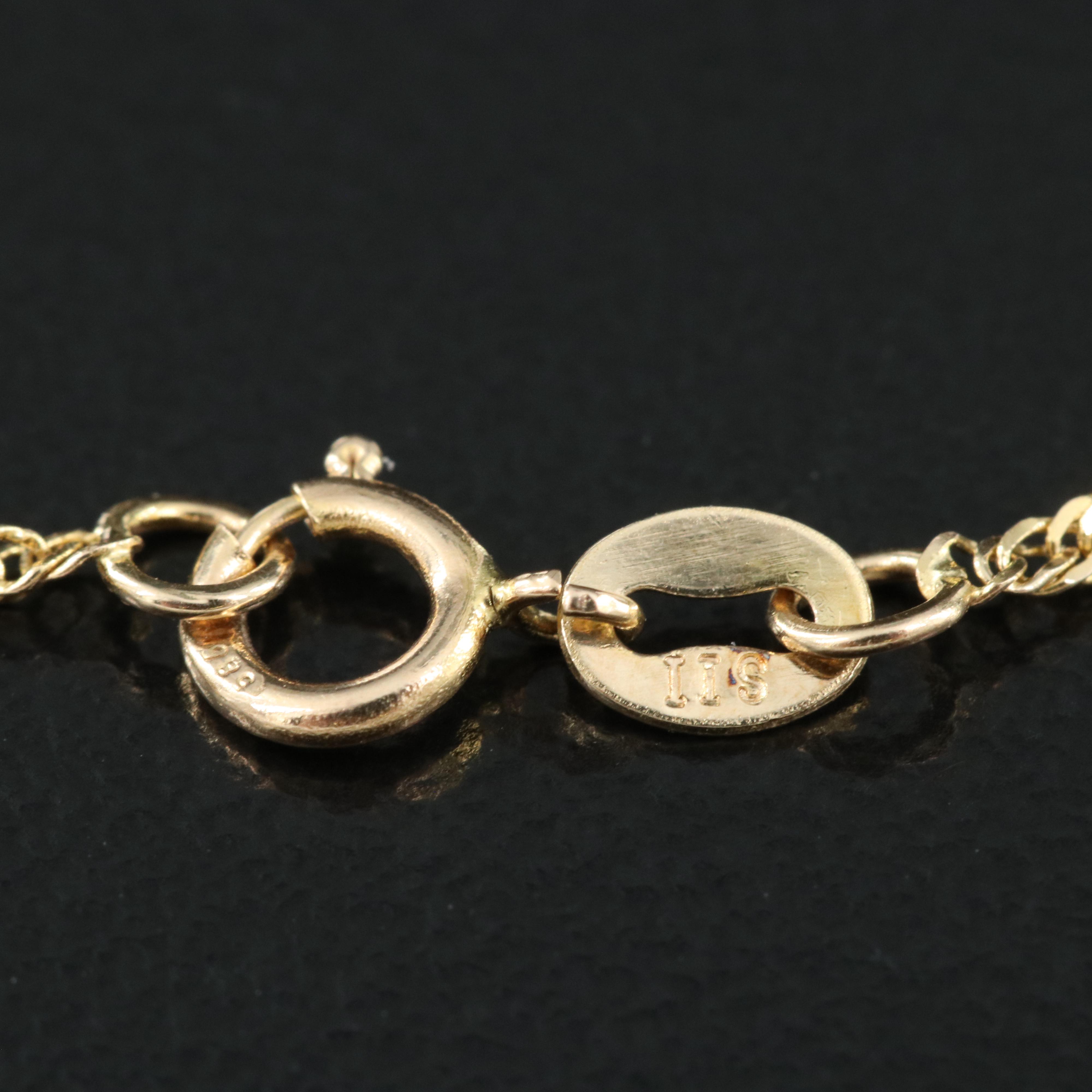 14K 1.21 CT Fancy White Diamond Solitaire Pendant Necklace