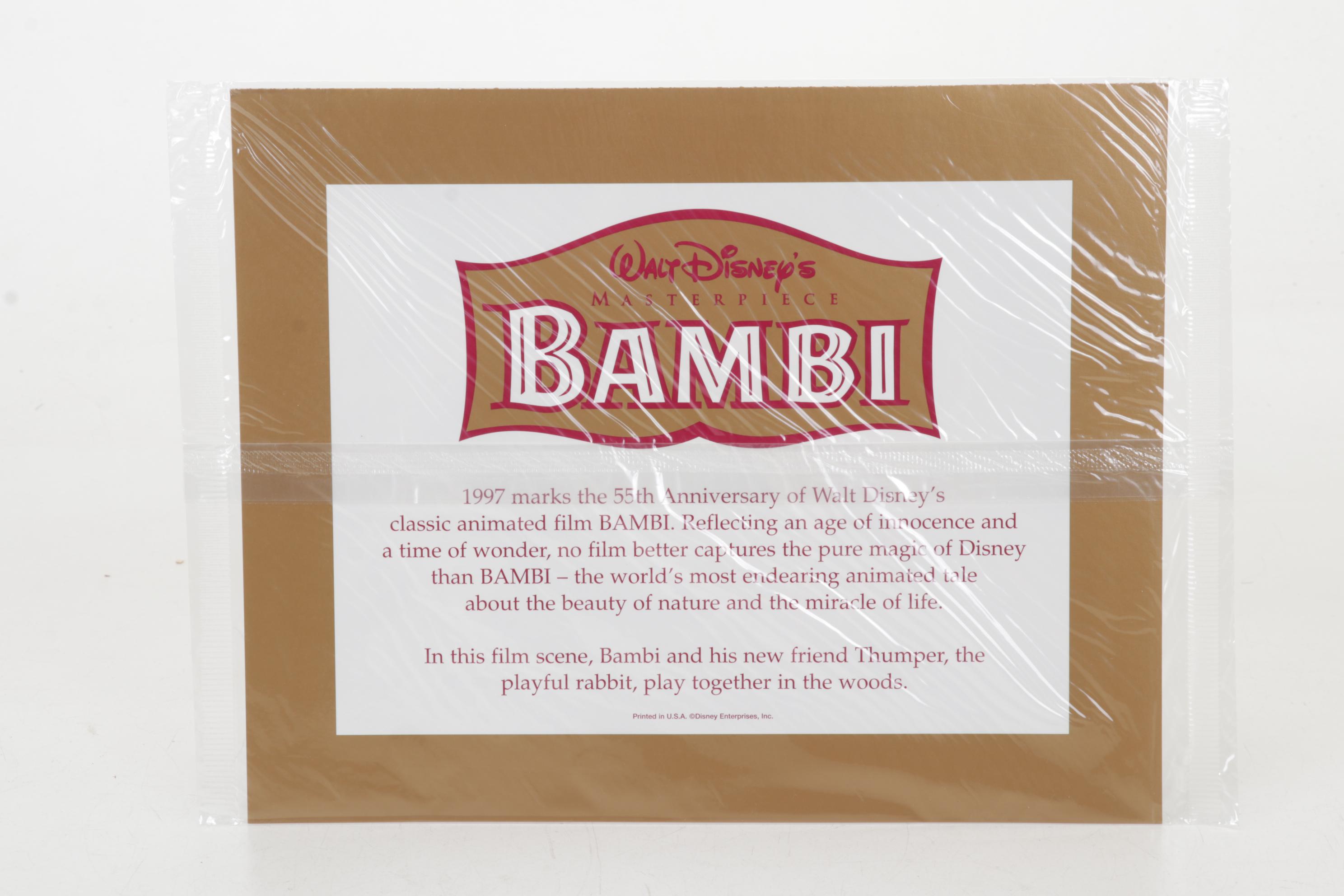 Walt Disney 55th Anniversary Limited Edition Bambi Offset Lithograph, 1997