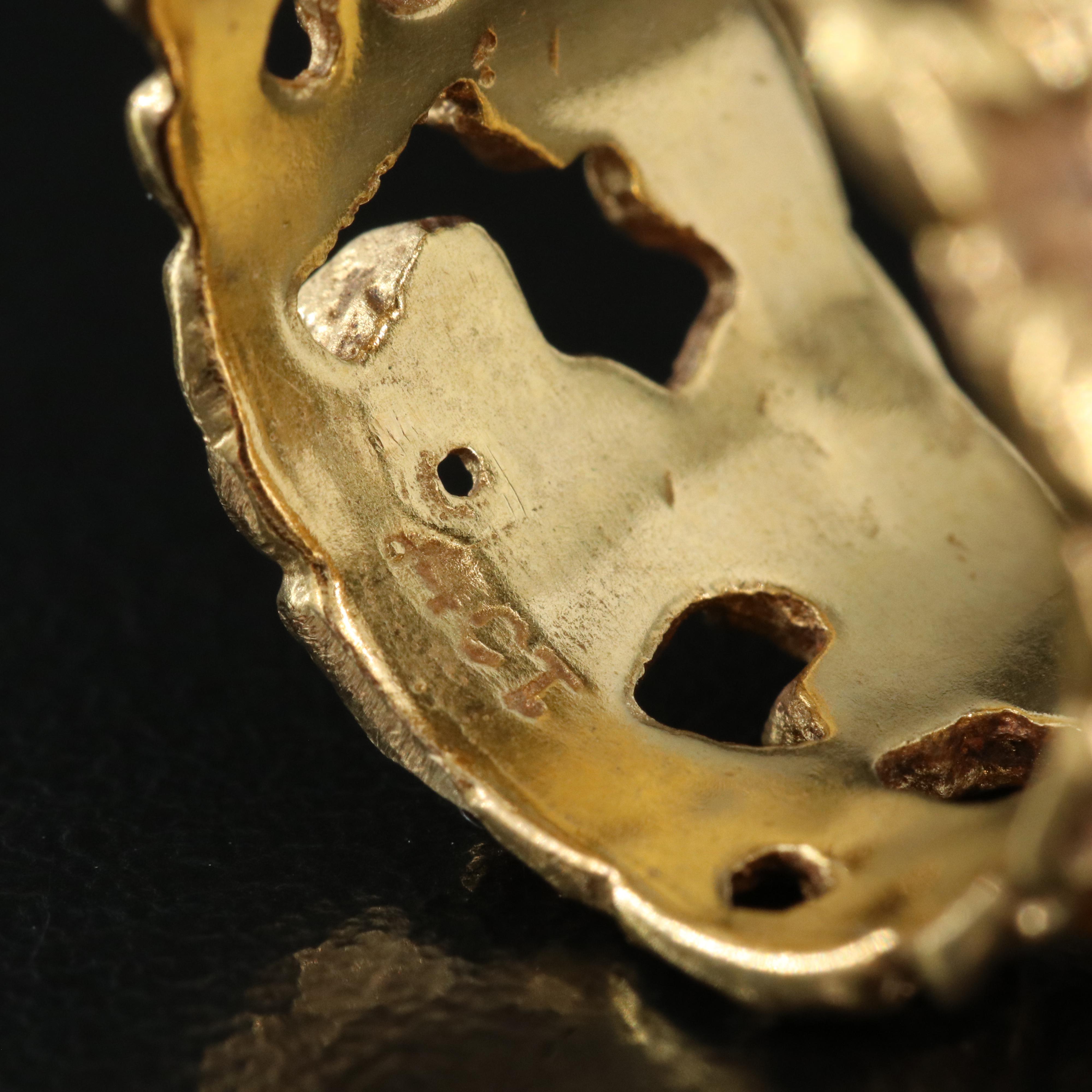 14K Gold Floral Band Ring